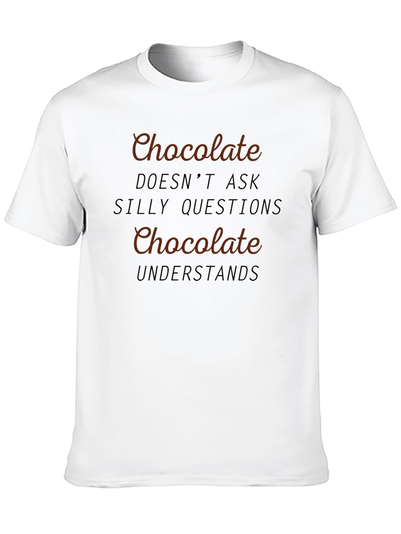 Chocolate Understands Black Graphic Tee