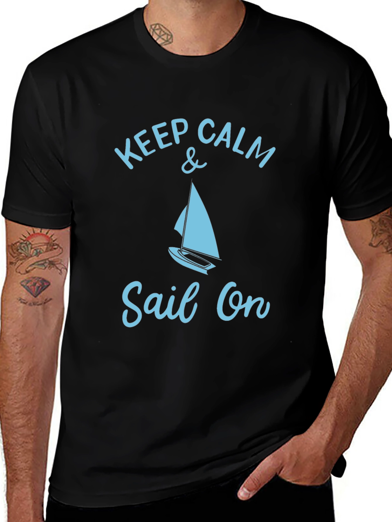 Keep Calm & Sail On Graphic Tee