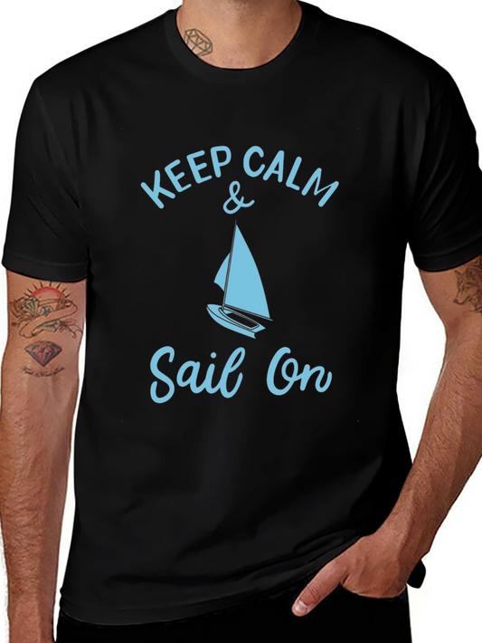 Keep Calm & Sail On Graphic Tee