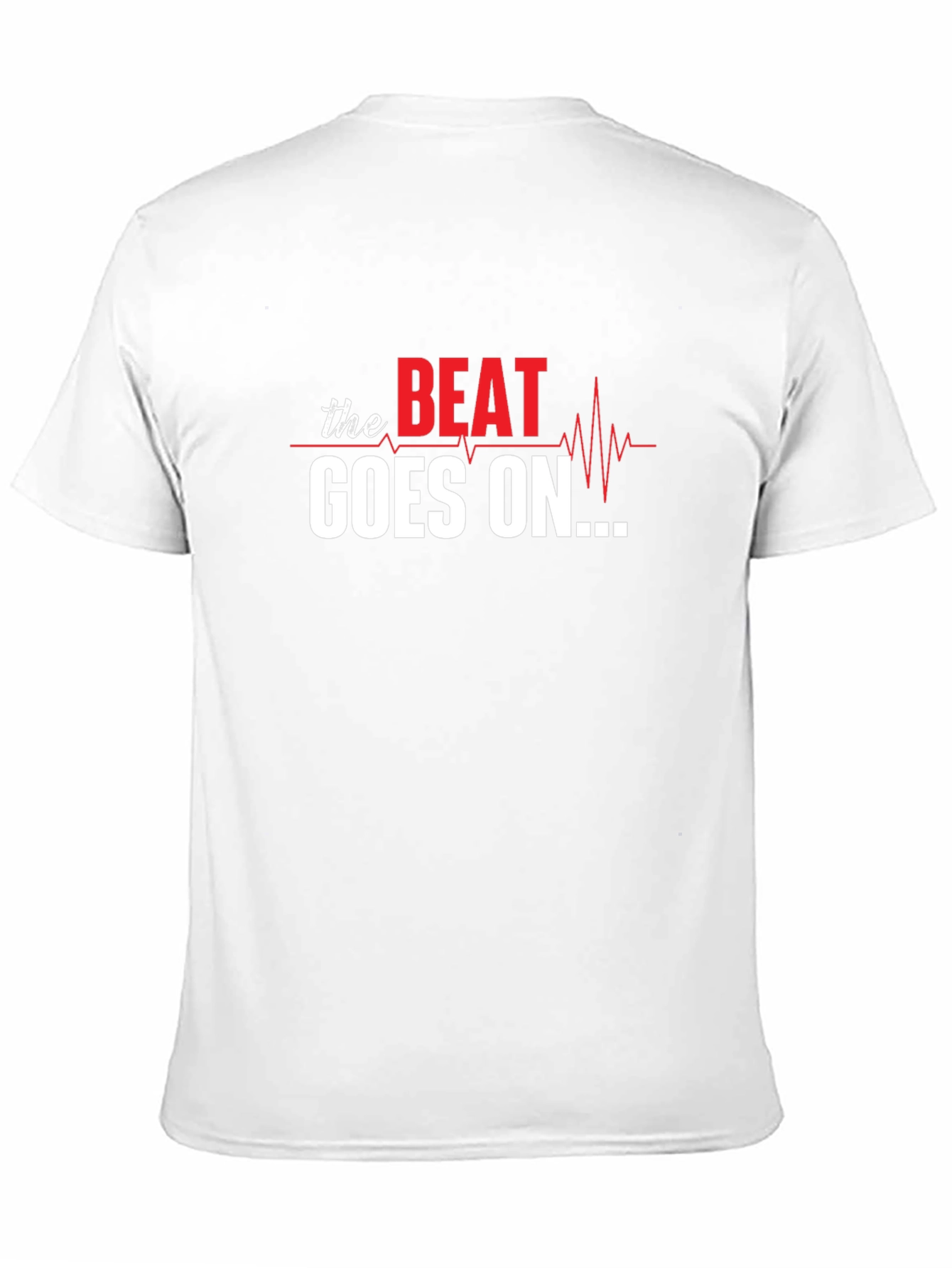 The Beat Goes On Heartbeat Graphic Tee - Black