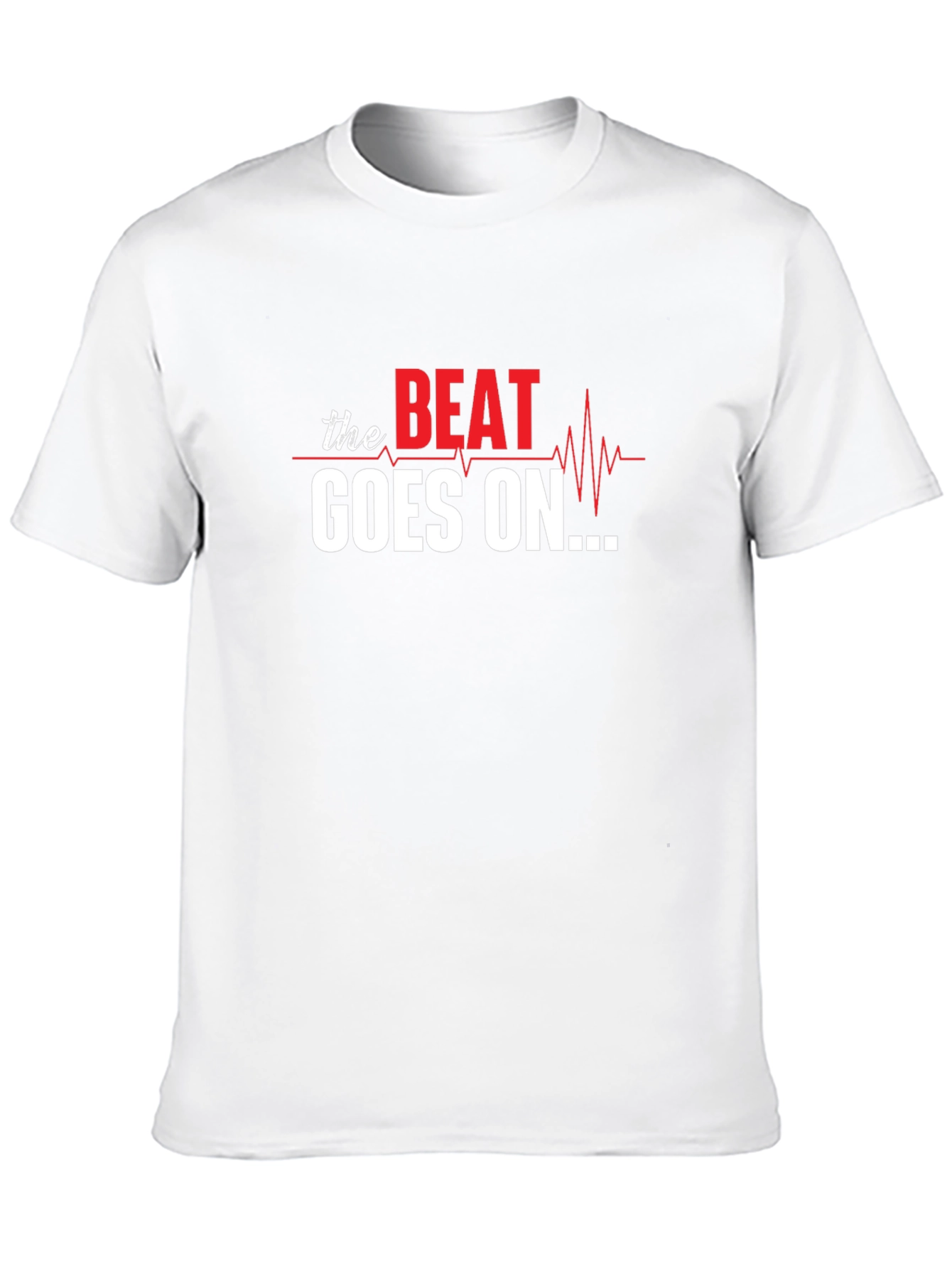 The Beat Goes On Heartbeat Graphic Tee - Black
