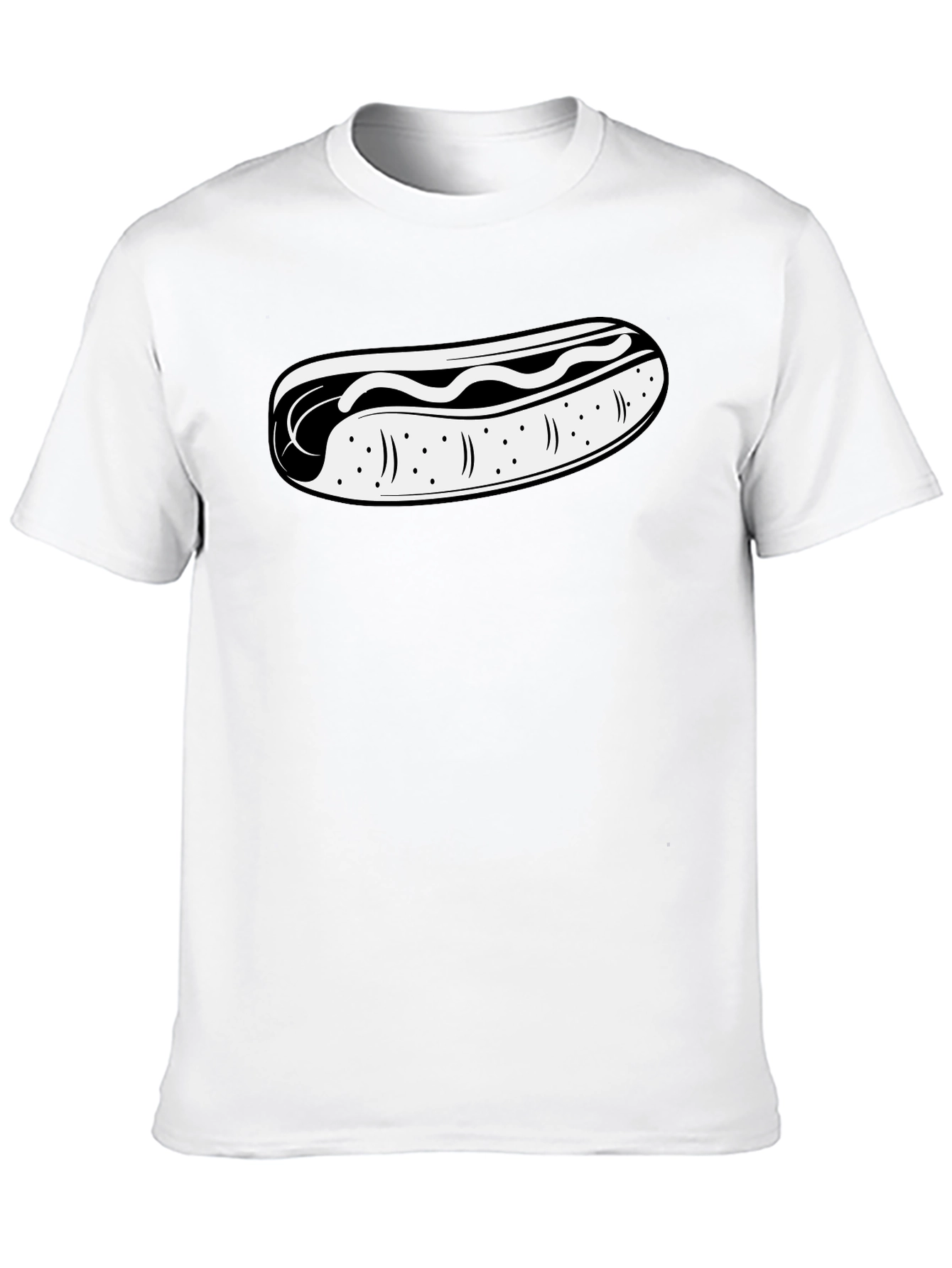 Hot Dog Graphic Black T-Shirt