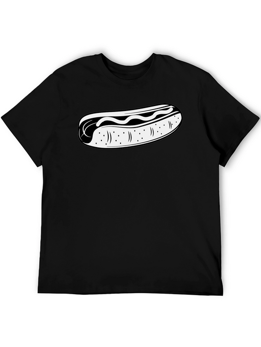 Hot Dog Graphic Black T-Shirt