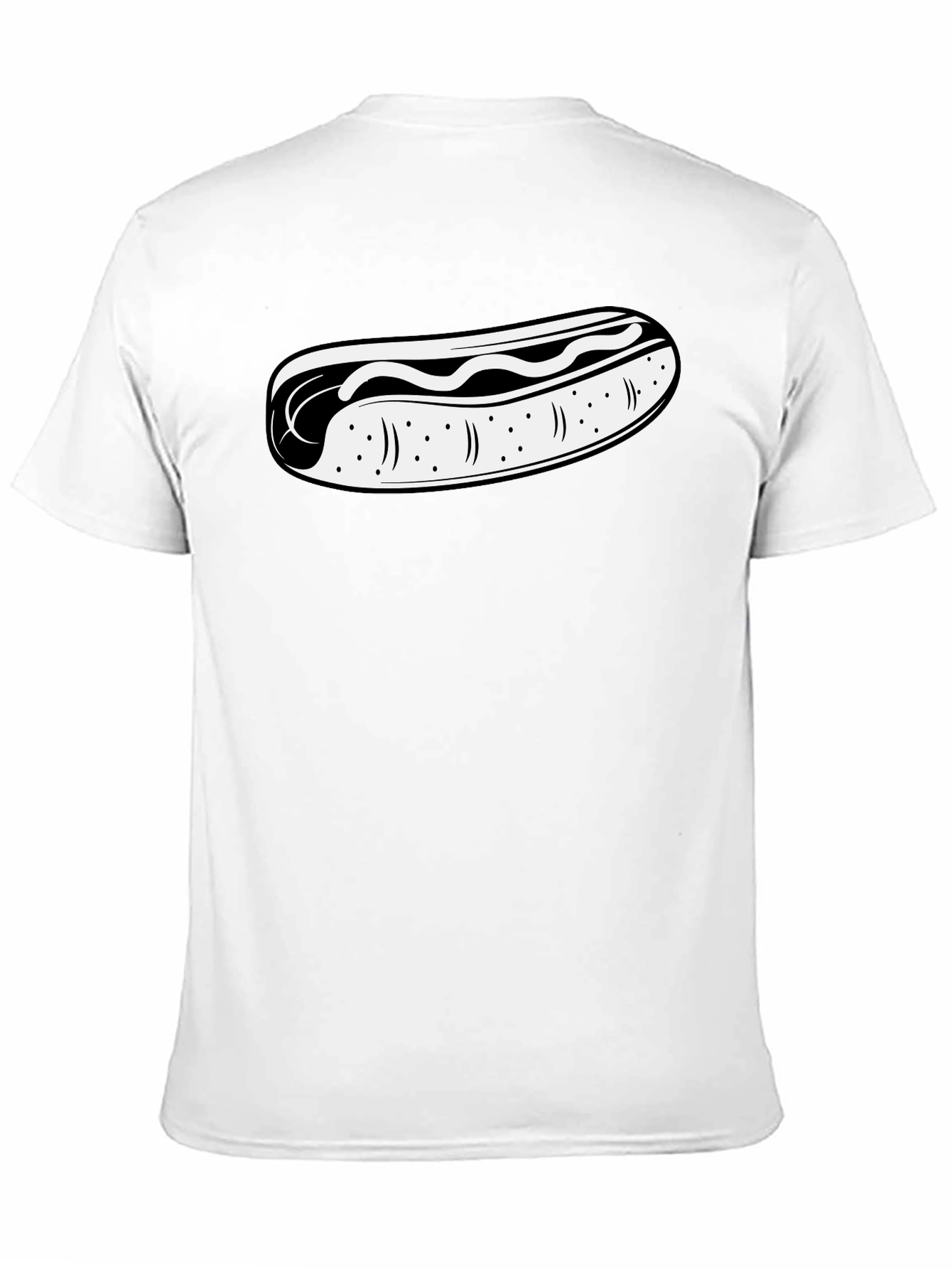 Hot Dog Graphic Black T-Shirt