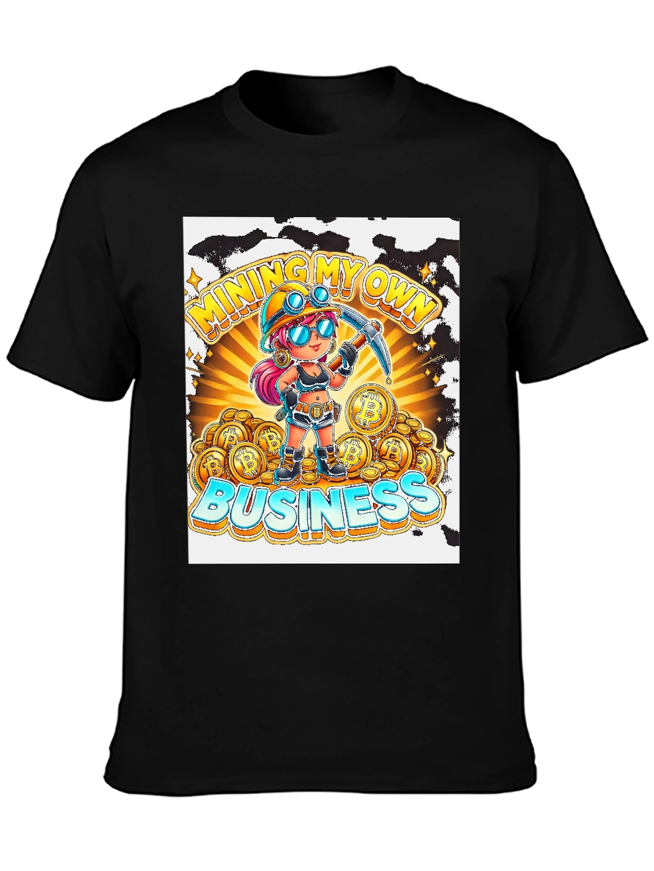 Mining My Own Business T-Shirt - Crypto Miner Design