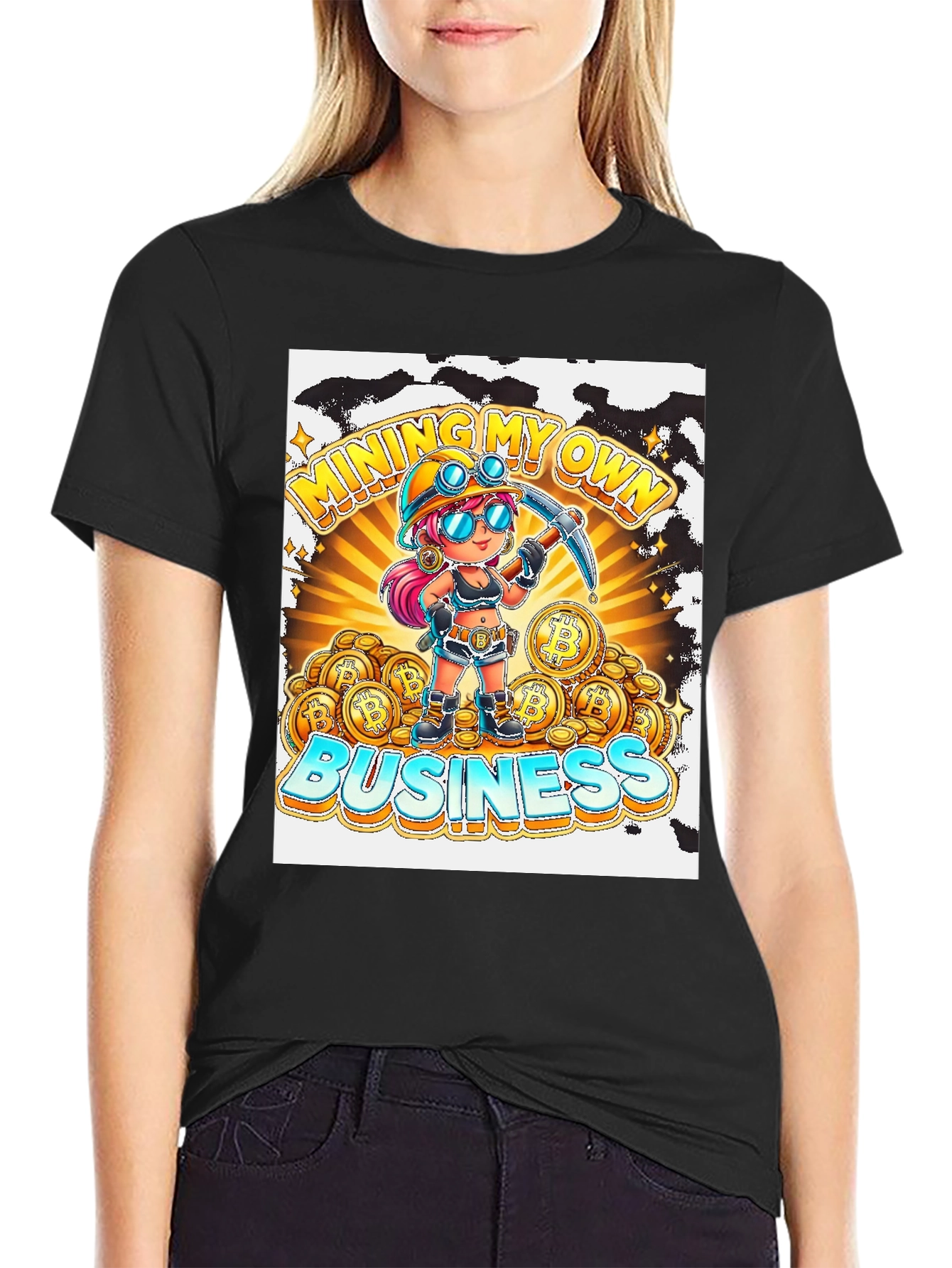 Mining My Own Business T-Shirt - Crypto Miner Design