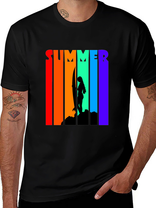 Summer Surfer Graphic Tee - Black