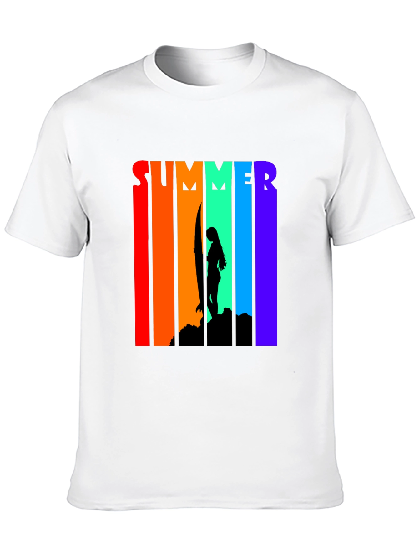 Summer Surfer Graphic Tee - Black