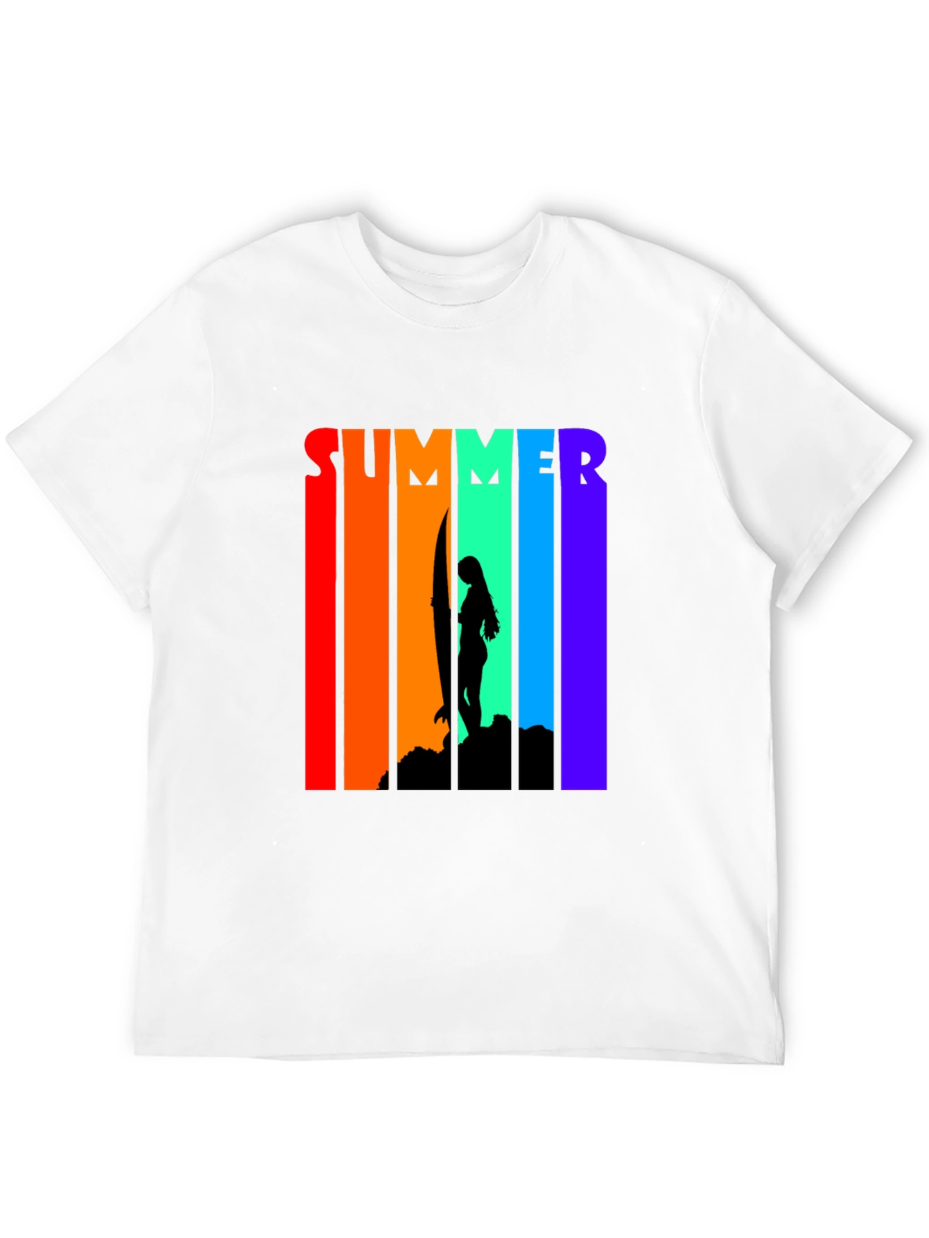 Summer Surfer Graphic Tee - Black