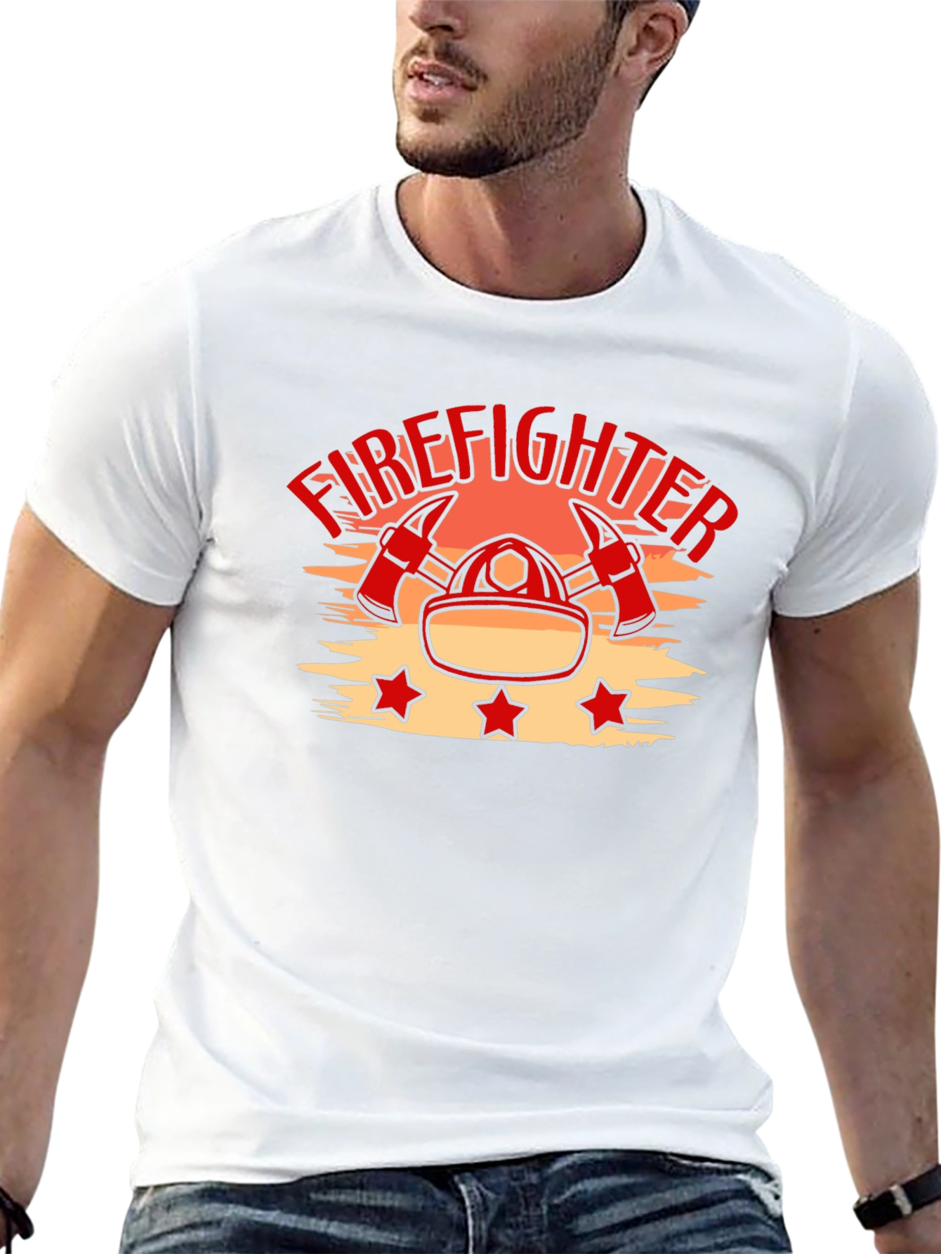 Firefighter Graphic T-Shirt - Black