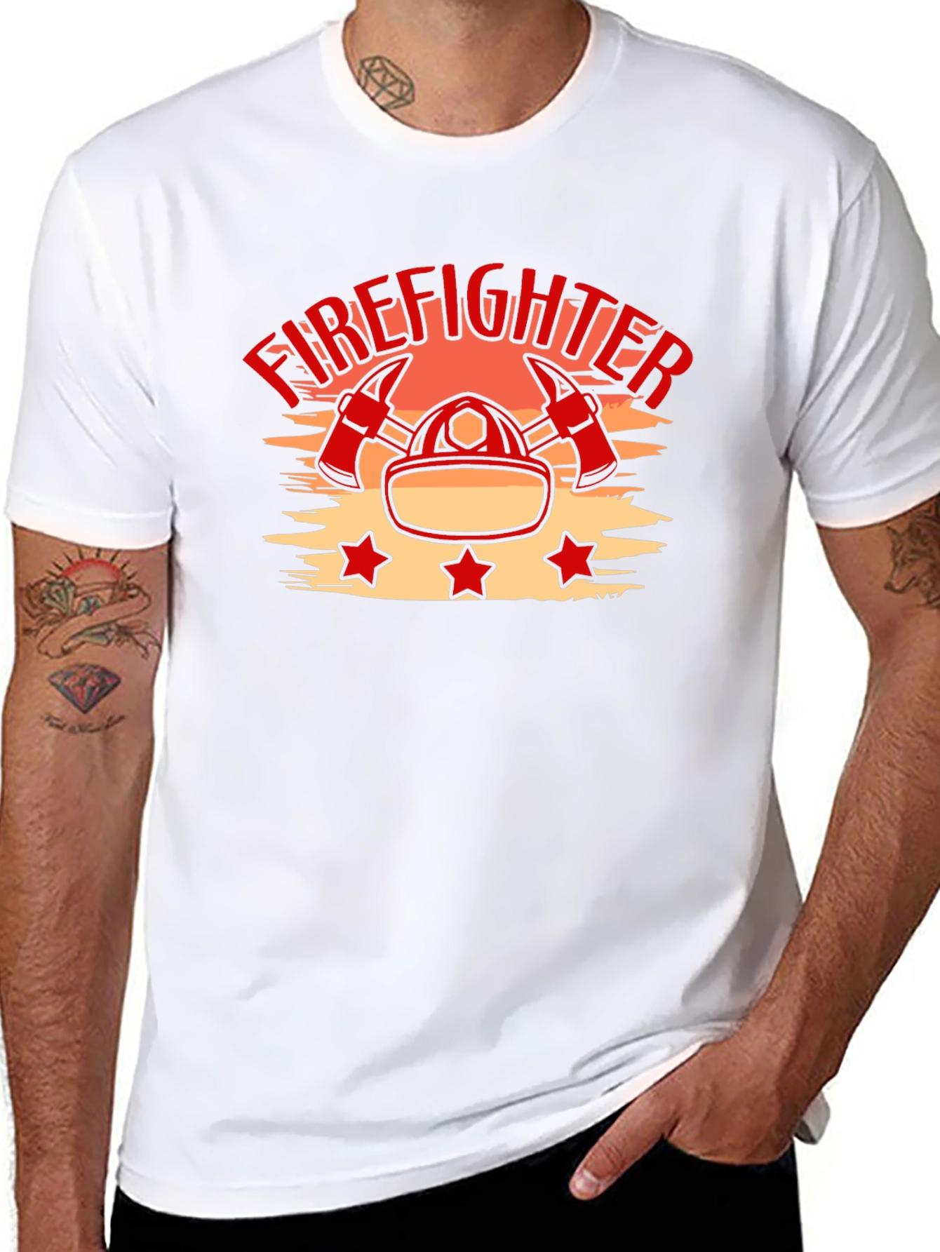 Firefighter Graphic T-Shirt - Black