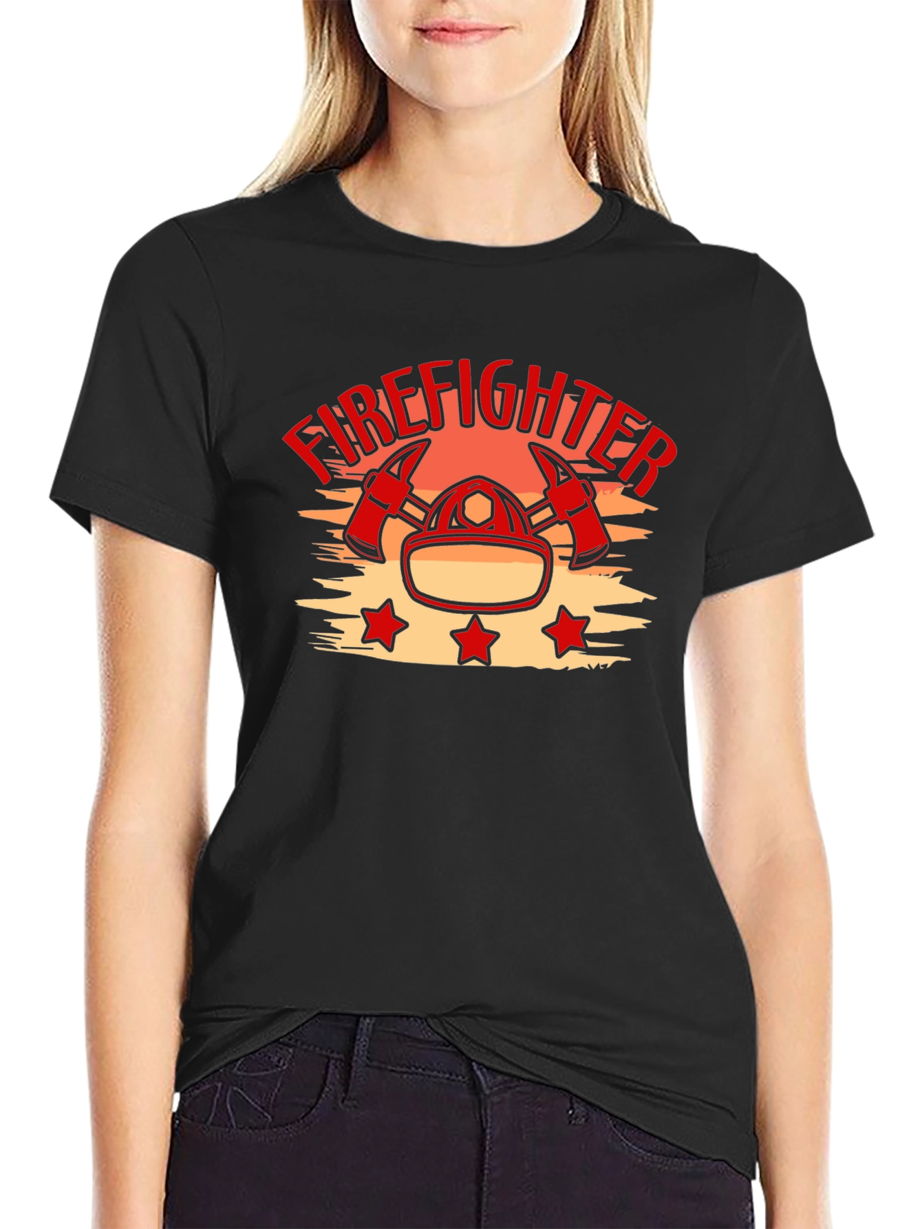 Firefighter Graphic T-Shirt - Black