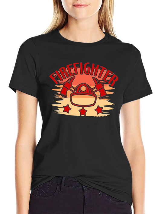Firefighter Graphic T-Shirt - Black