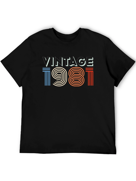 Vintage 1981 T-Shirt Retro Birthday Tee