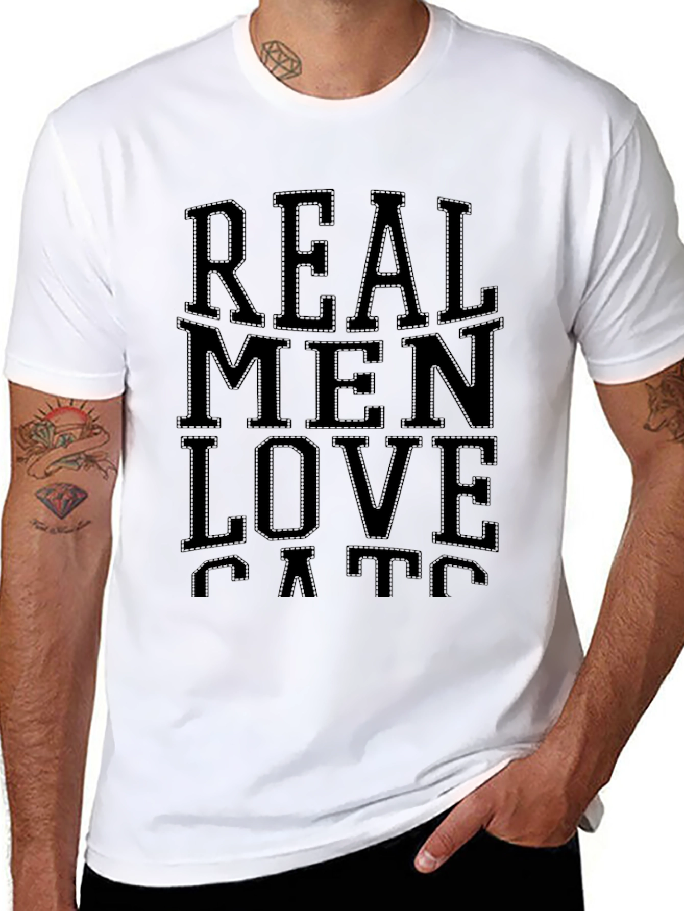 Real Men Love Cats T-Shirt - Menswear