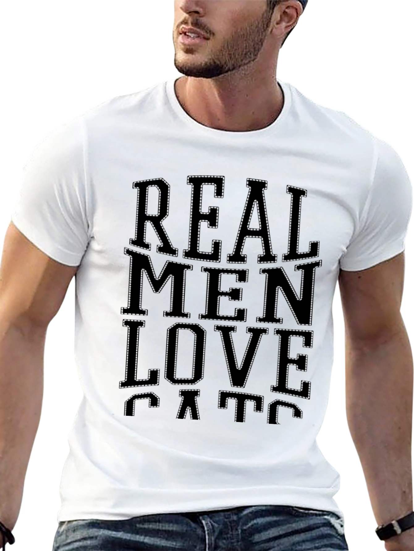 Real Men Love Cats T-Shirt - Menswear