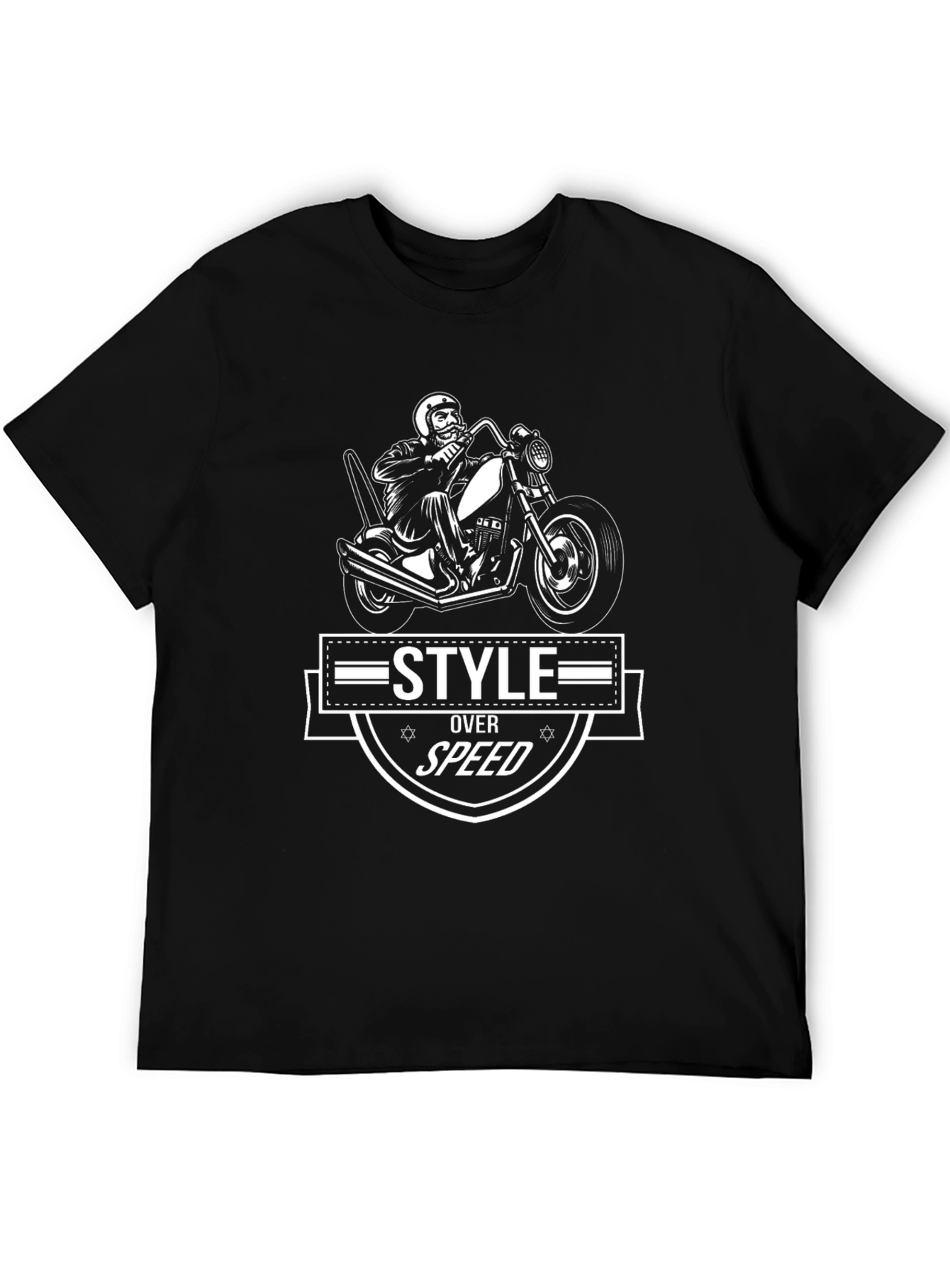 Style Over Speed Motorcycle T-Shirt - Black