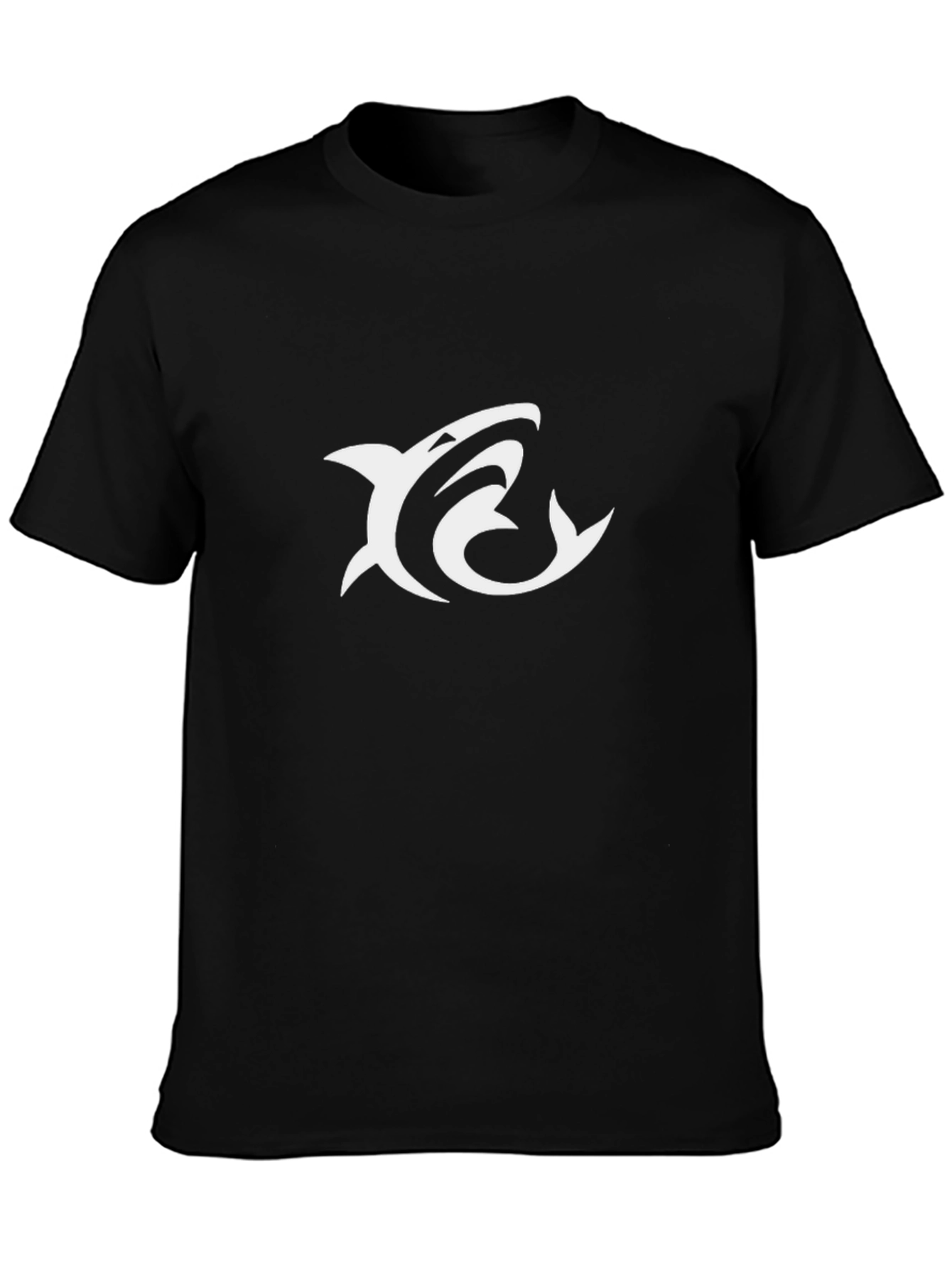 Shark Graphic Tee - Stylish Black Cotton T-Shirt