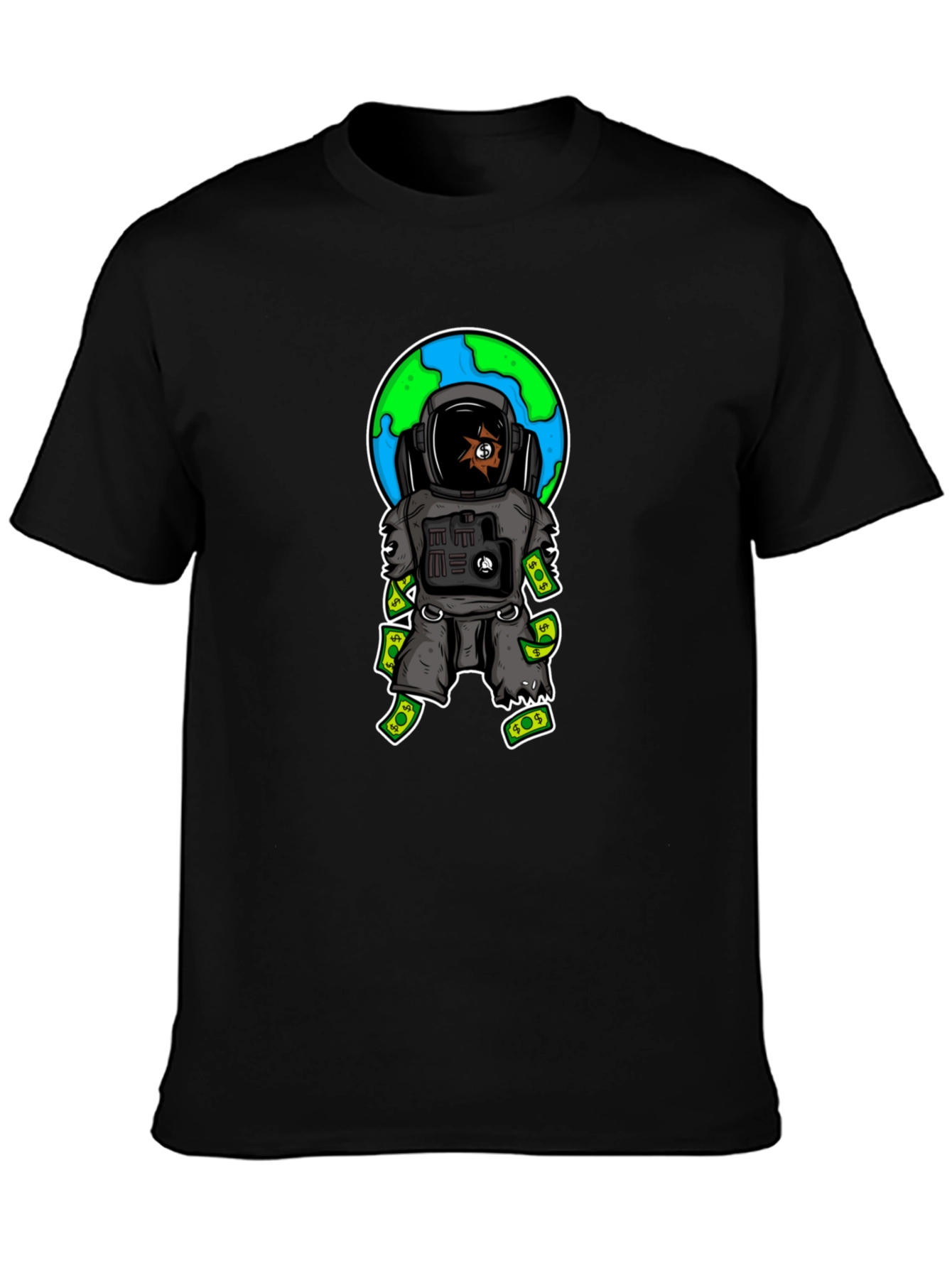 Astronaut Money T-Shirt - Space Hustle Tee