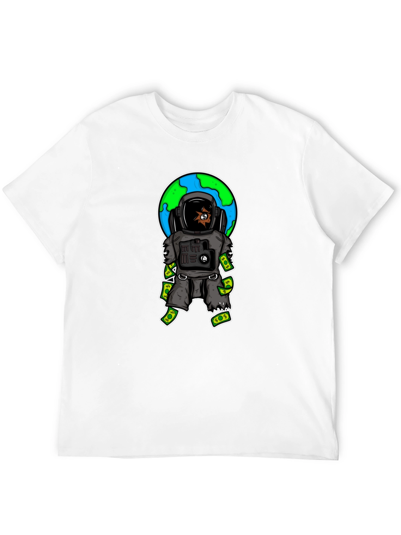 Astronaut Money T-Shirt - Space Hustle Tee