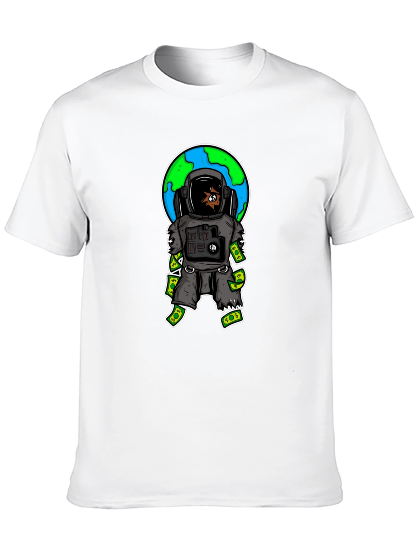 Astronaut Money T-Shirt - Space Hustle Tee