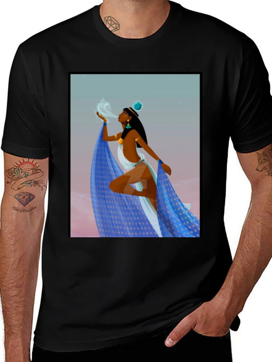 Egyptian Woman Design Black T-Shirt