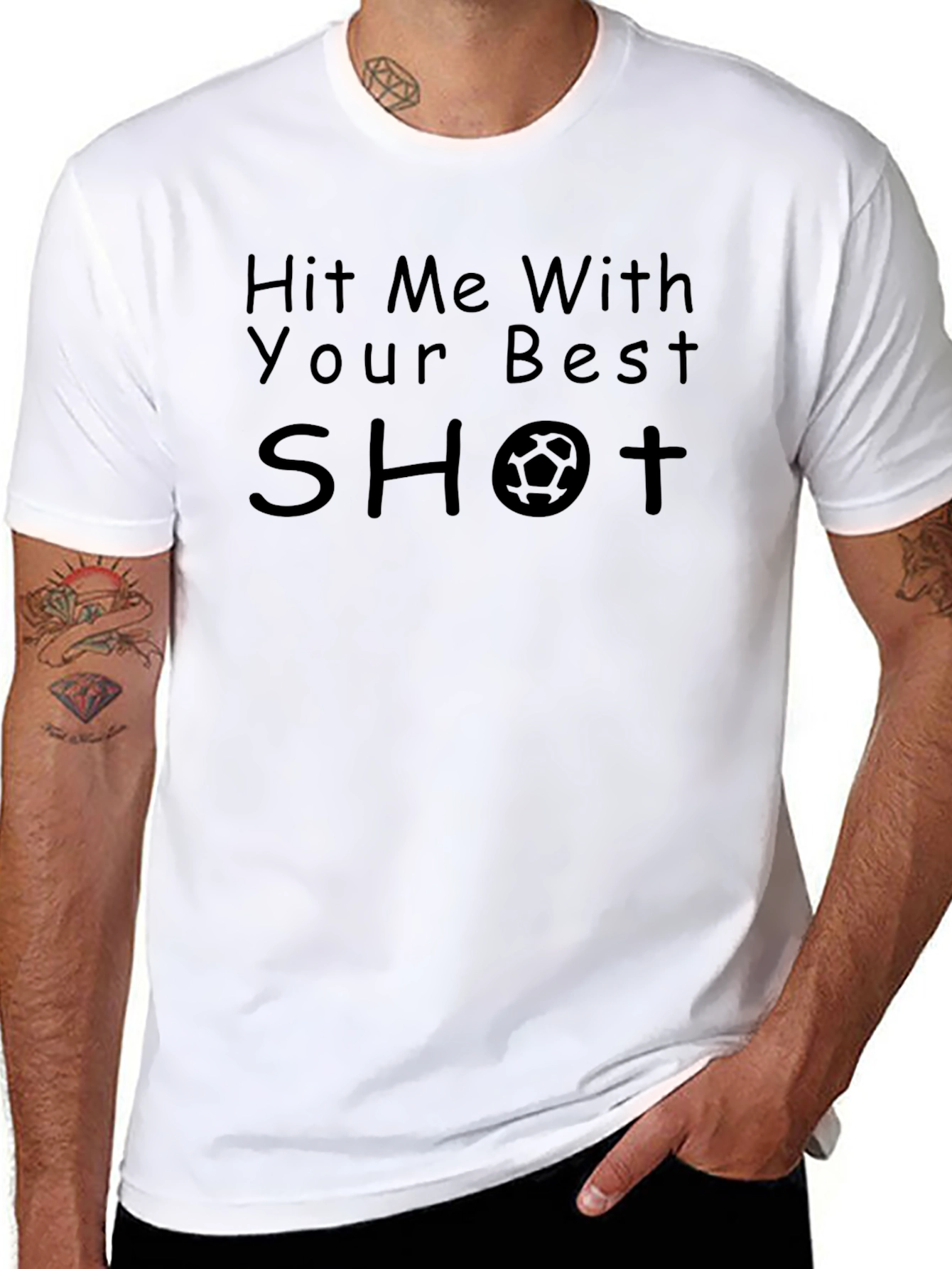 Hit Me With Your Best Shot Soccer T-Shirt