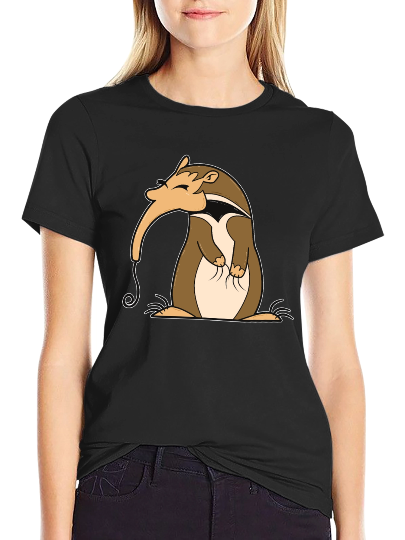 Cartoon Anteater Graphic Tee - Stylish & Unique Design