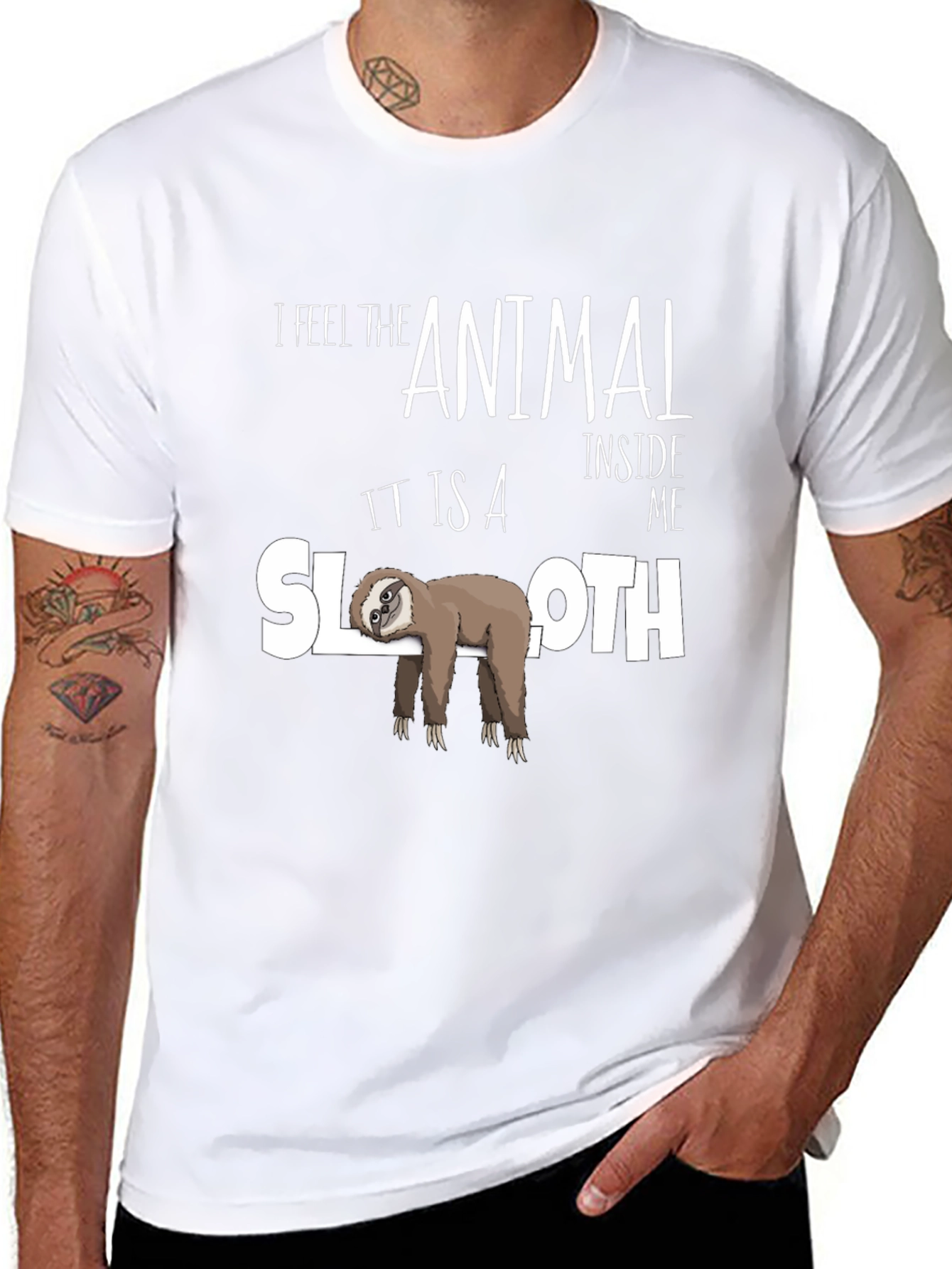 Sloth Inside Me T-Shirt - Funny Animal Tee
