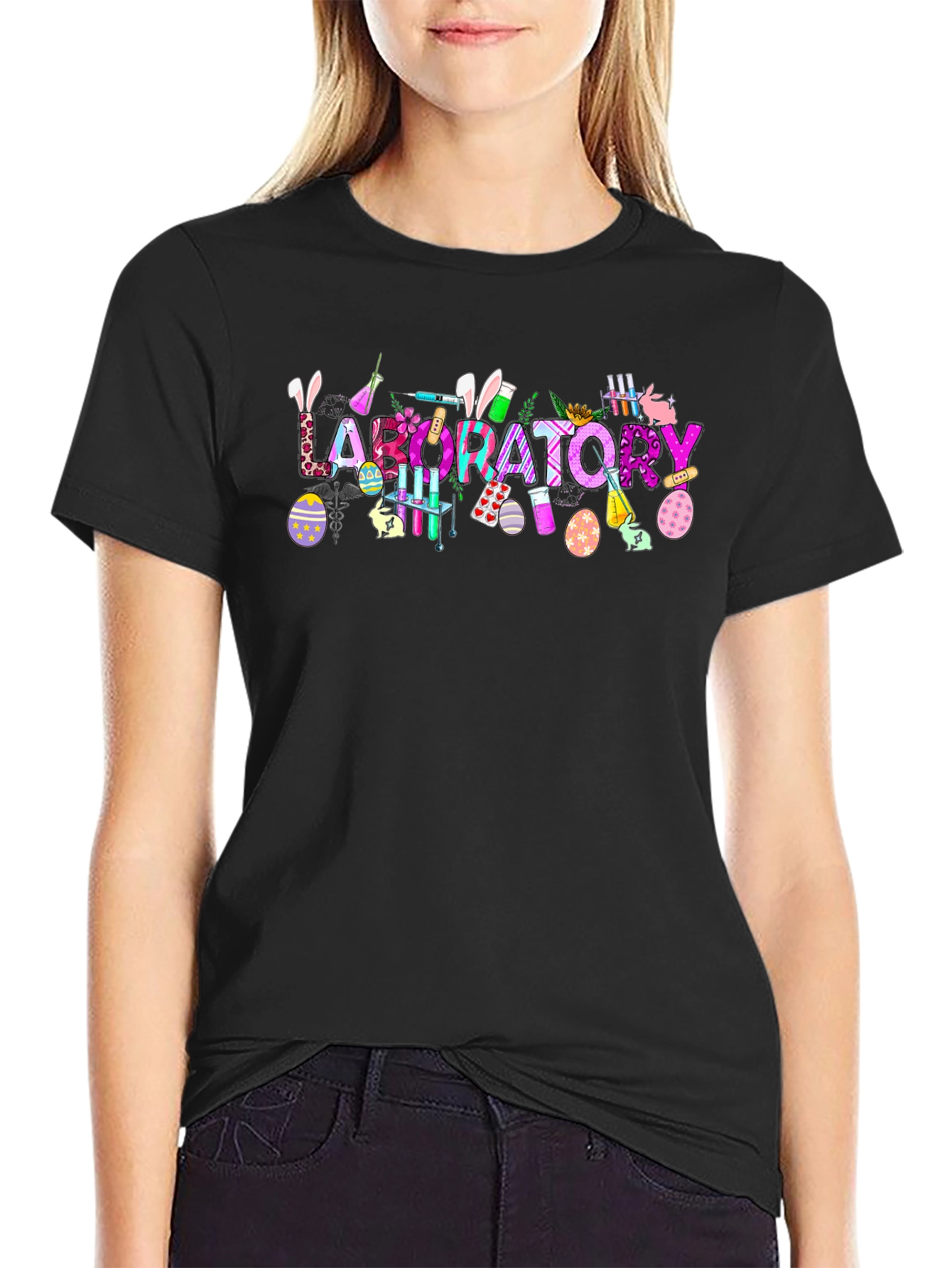 Laboratory Easter Themed Graphic T-Shirt