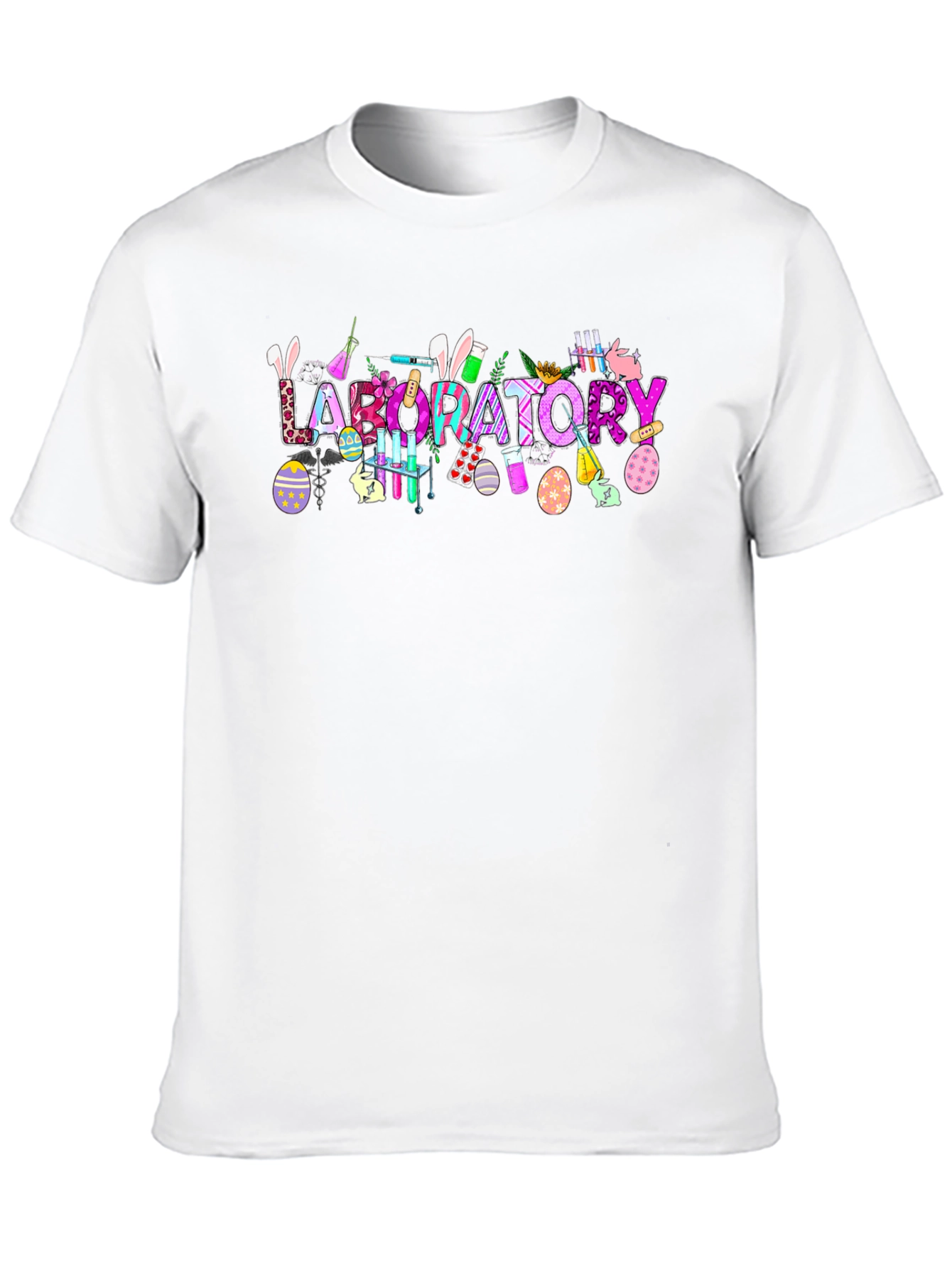 Laboratory Easter Themed Graphic T-Shirt
