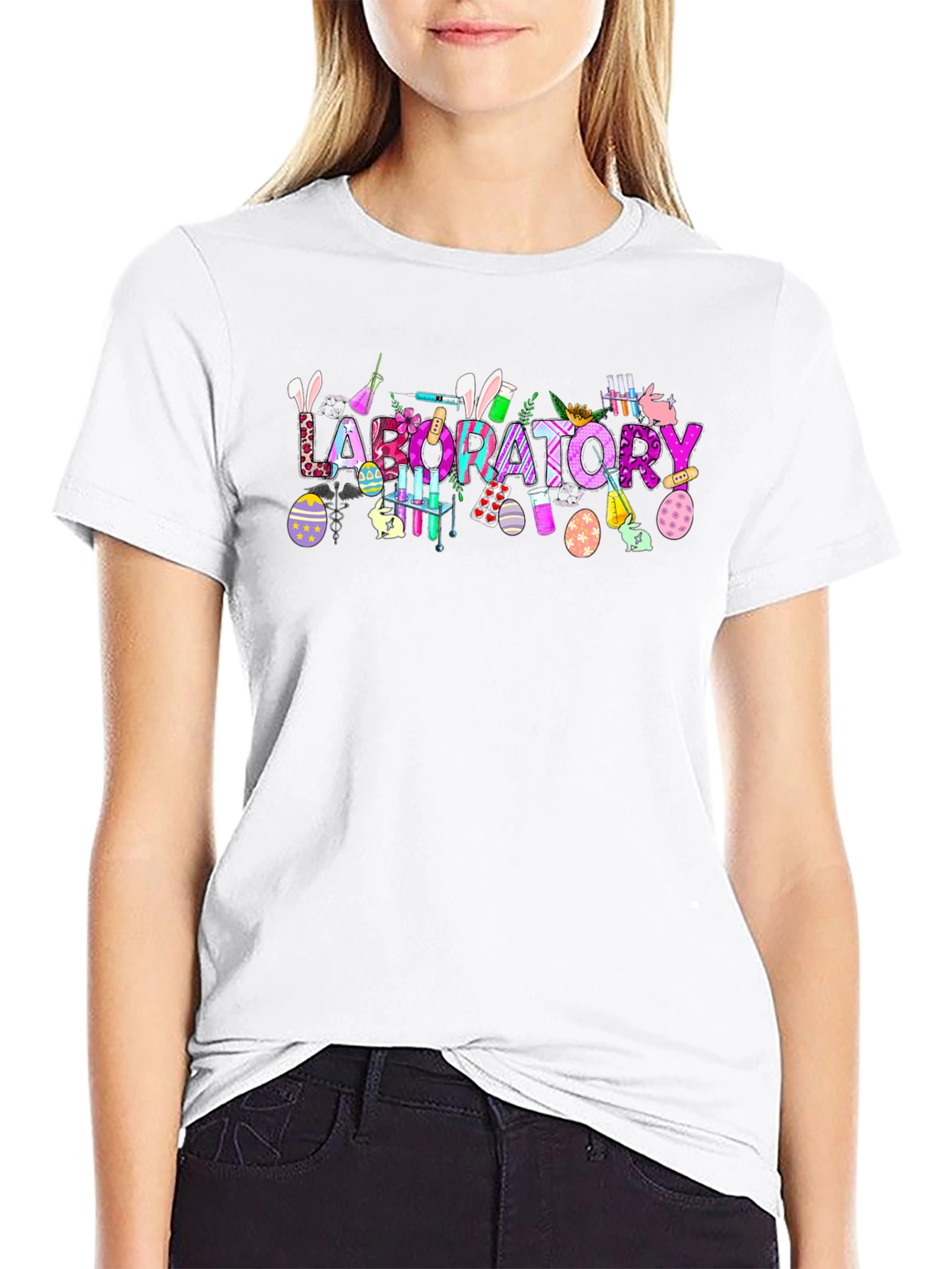 Laboratory Easter Themed Graphic T-Shirt