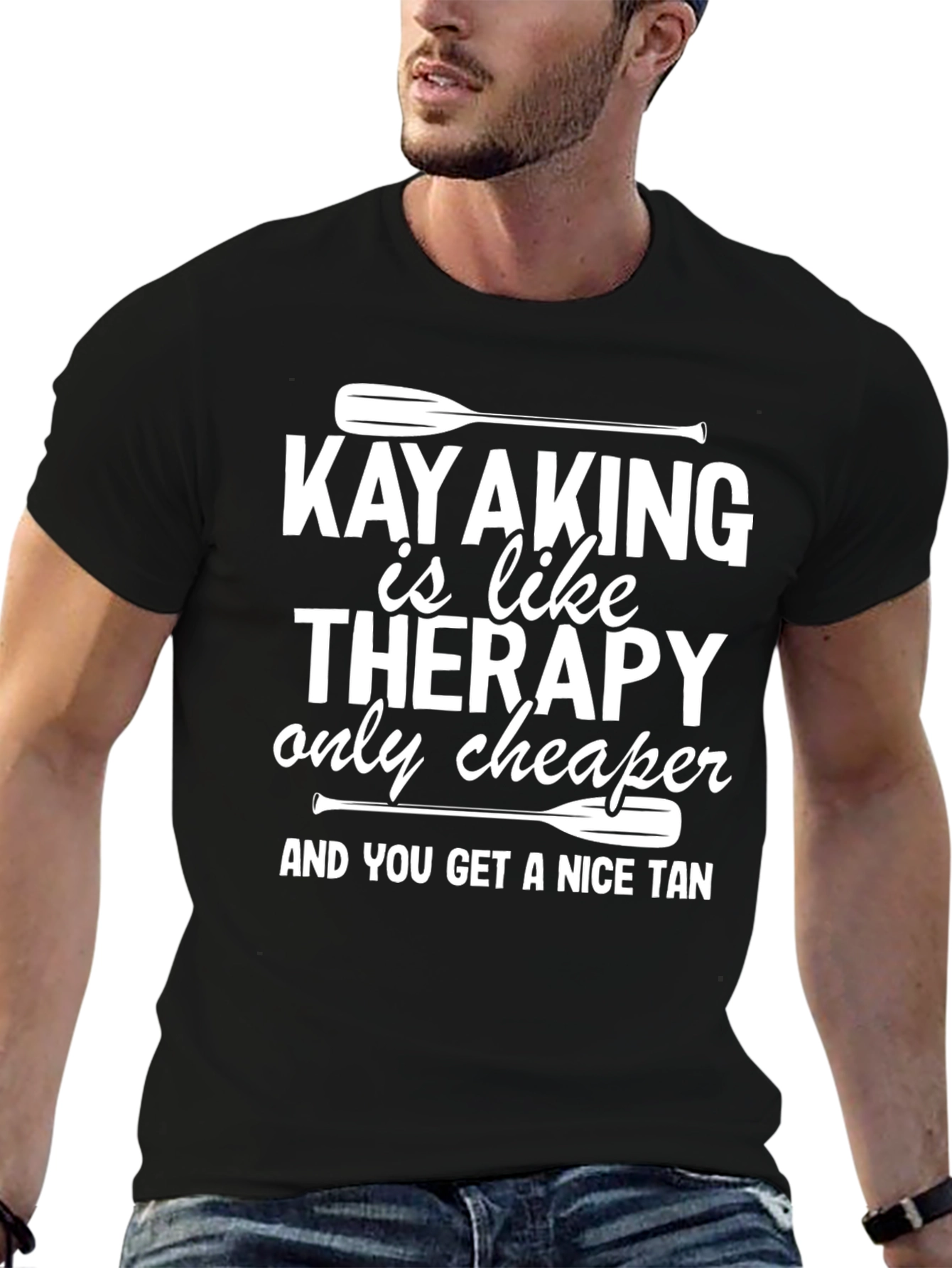 Kayaking Therapy T-Shirt - Nice Tan Guaranteed!