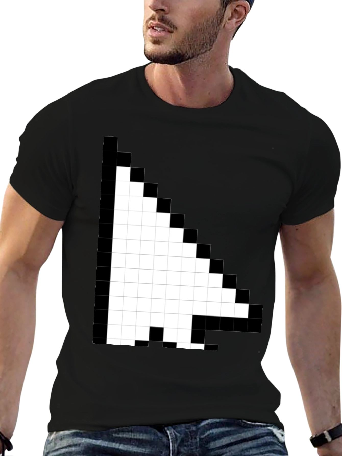 Pixel Arrow Black T-Shirt