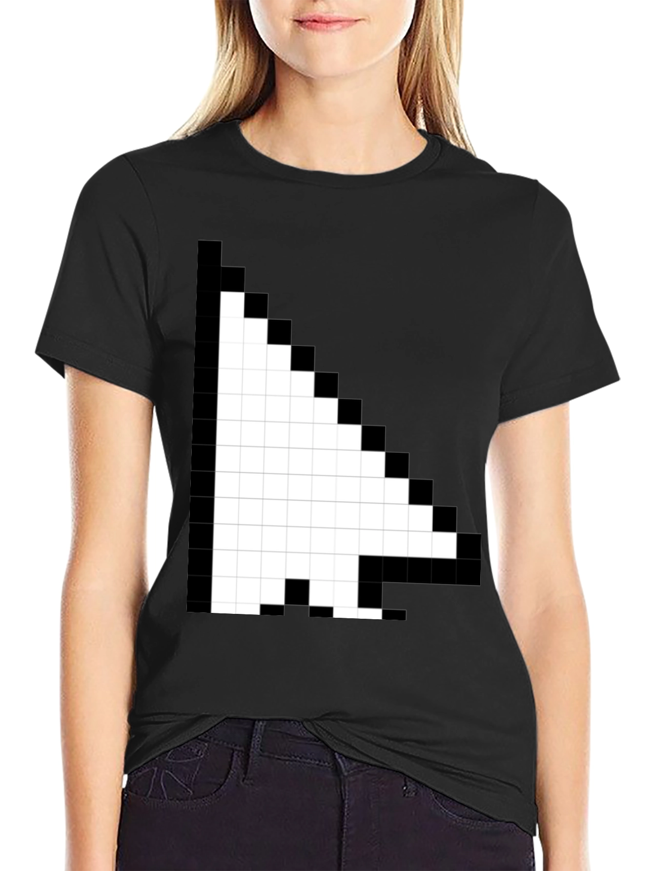 Pixel Arrow Black T-Shirt