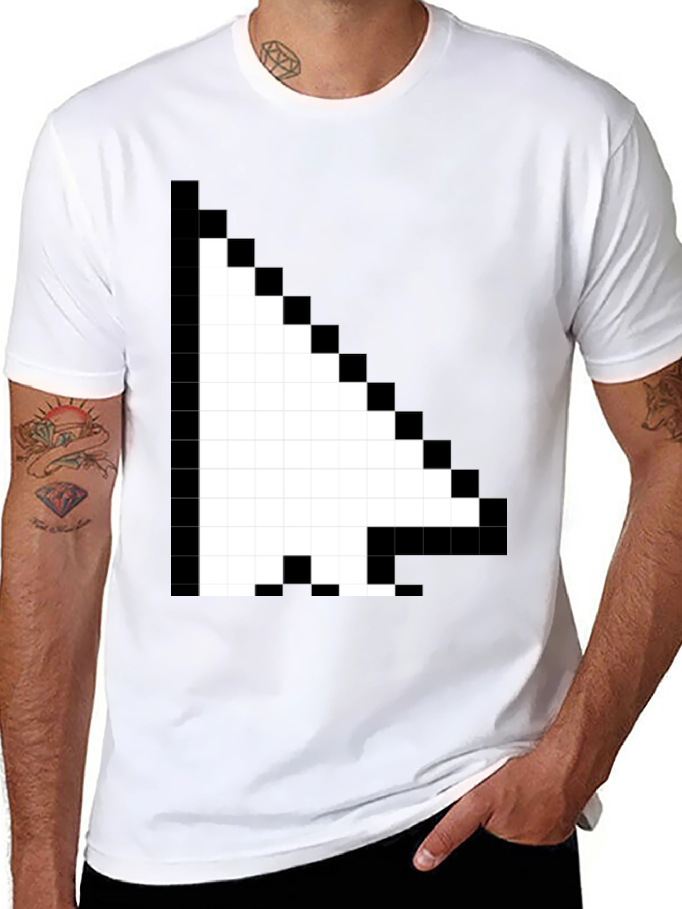 Pixel Arrow Black T-Shirt
