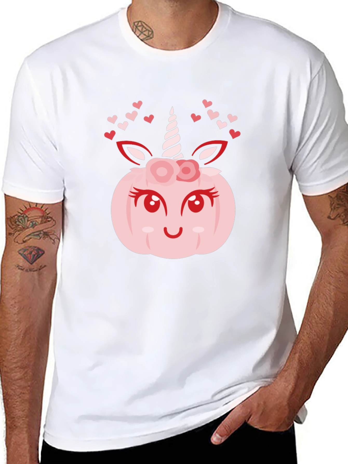 Unicorn Pumpkin T-Shirt - Halloween Valentine
