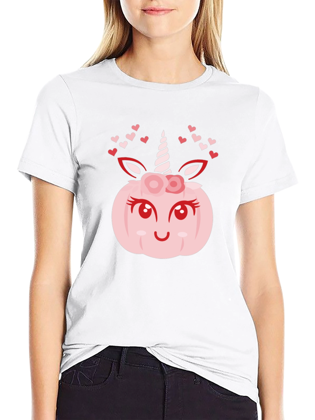 Unicorn Pumpkin T-Shirt - Halloween Valentine