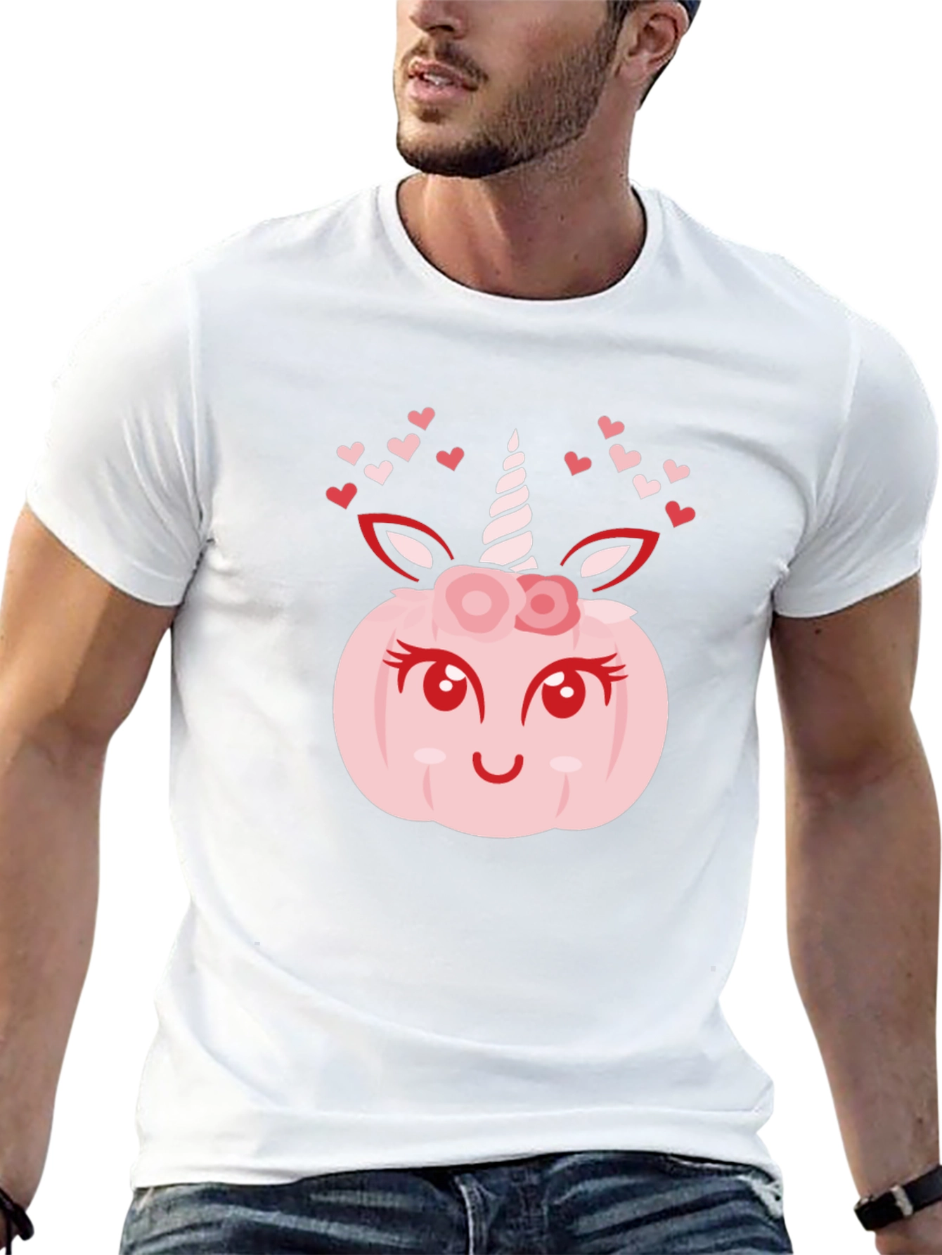 Unicorn Pumpkin T-Shirt - Halloween Valentine