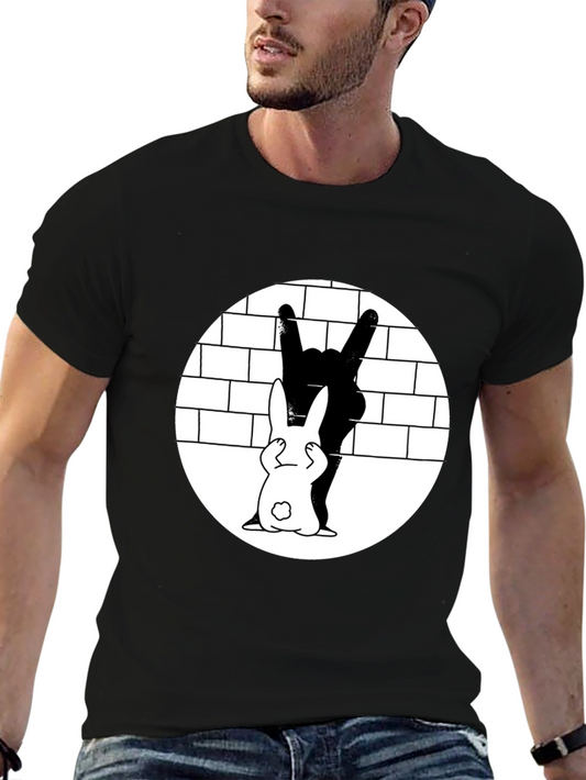 Rabbit Shadow Rocker T-Shirt - Unique Graphic Tee