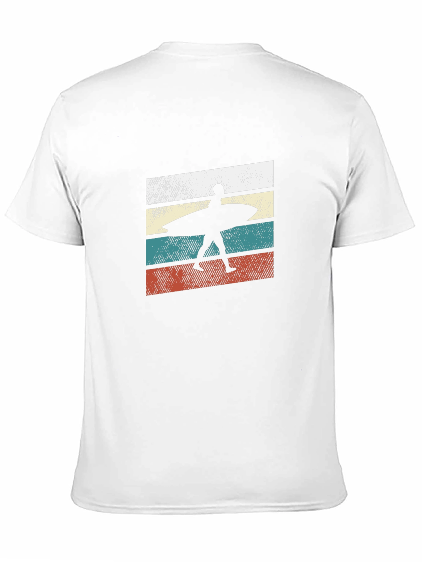 Retro Surfer Graphic Tee - Black Cotton T-Shirt