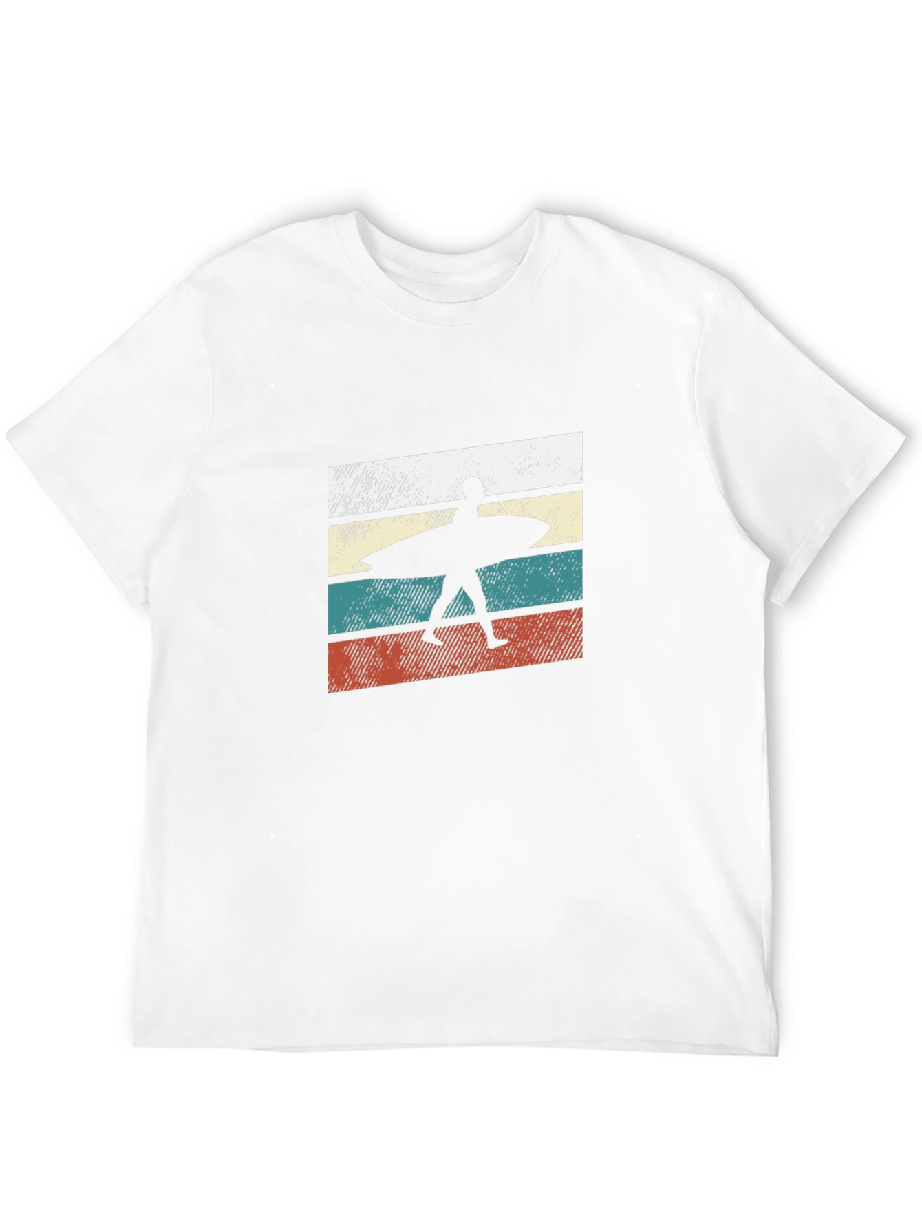 Retro Surfer Graphic Tee - Black Cotton T-Shirt