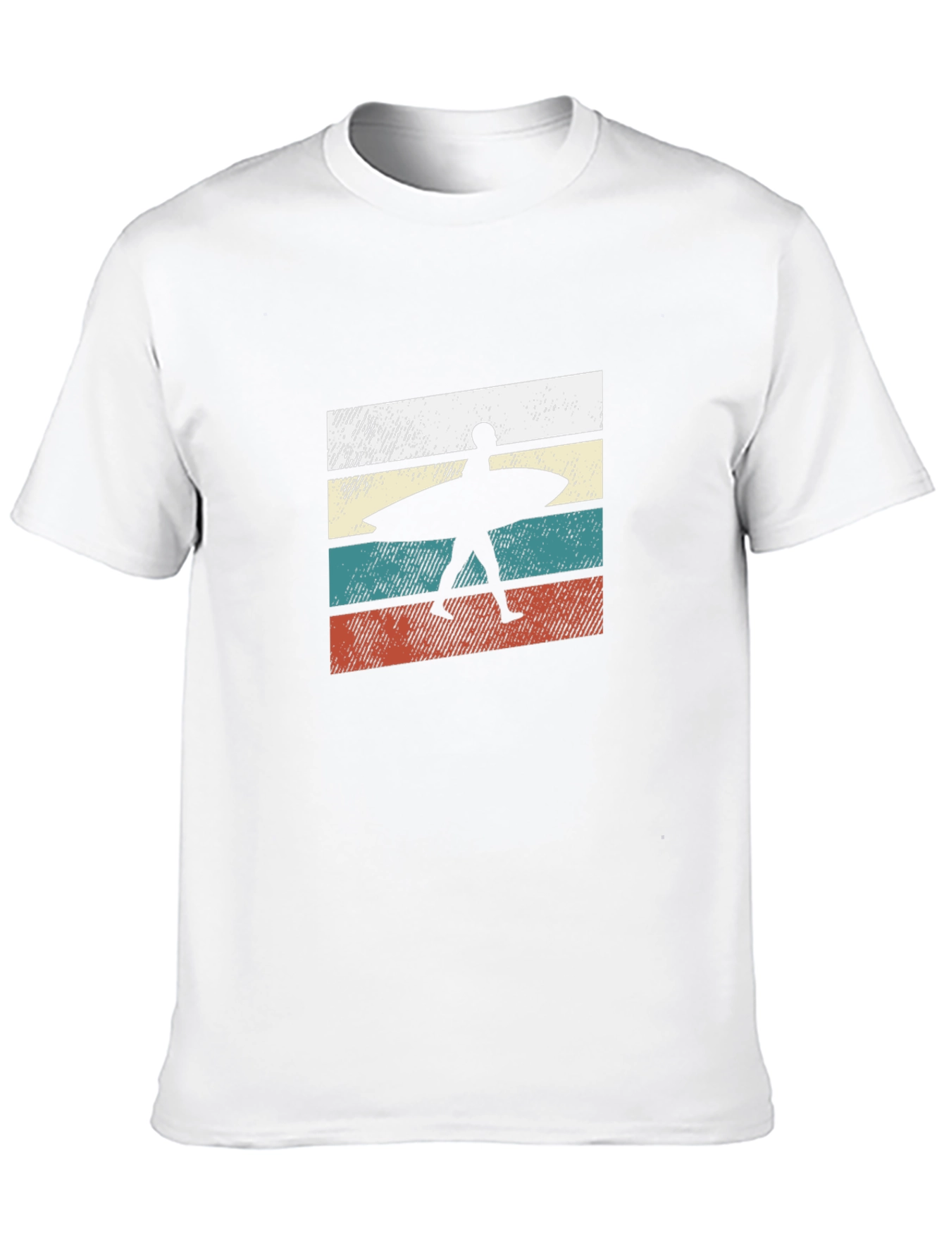 Retro Surfer Graphic Tee - Black Cotton T-Shirt