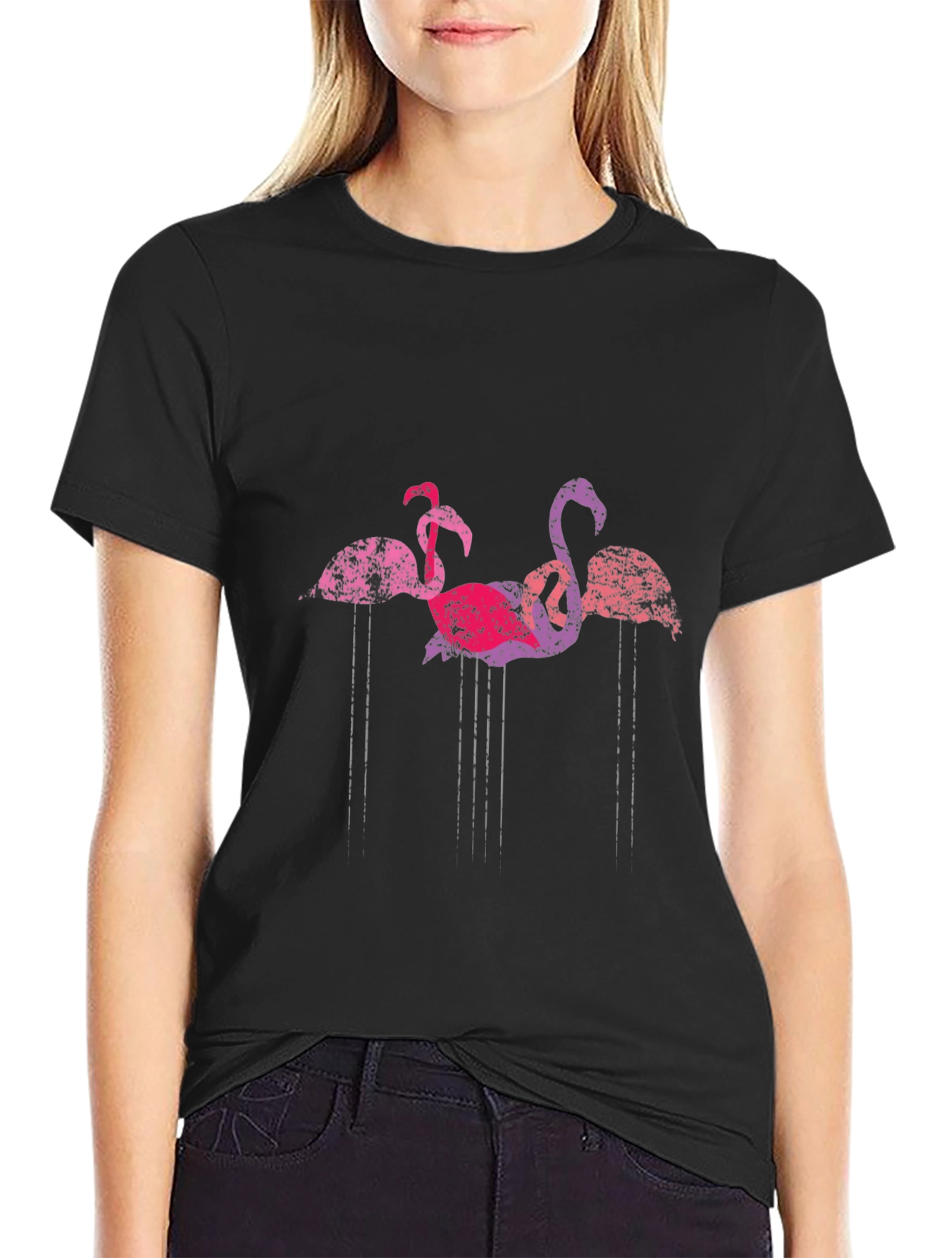 Flamingo Graphic T-Shirt - Mens Black Tee