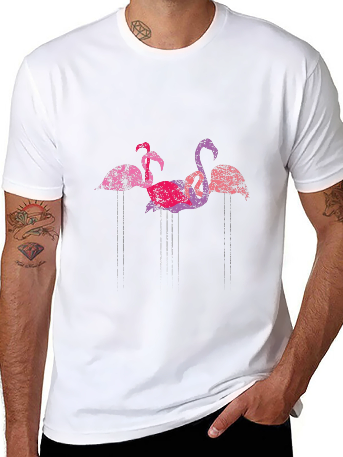 Flamingo Graphic T-Shirt - Mens Black Tee