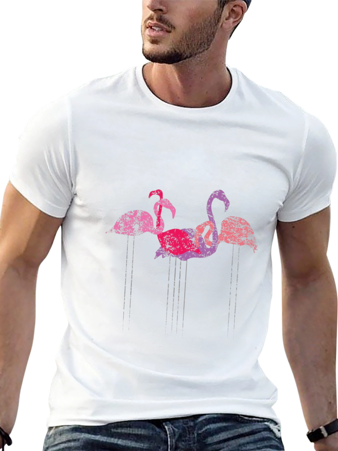 Flamingo Graphic T-Shirt - Mens Black Tee