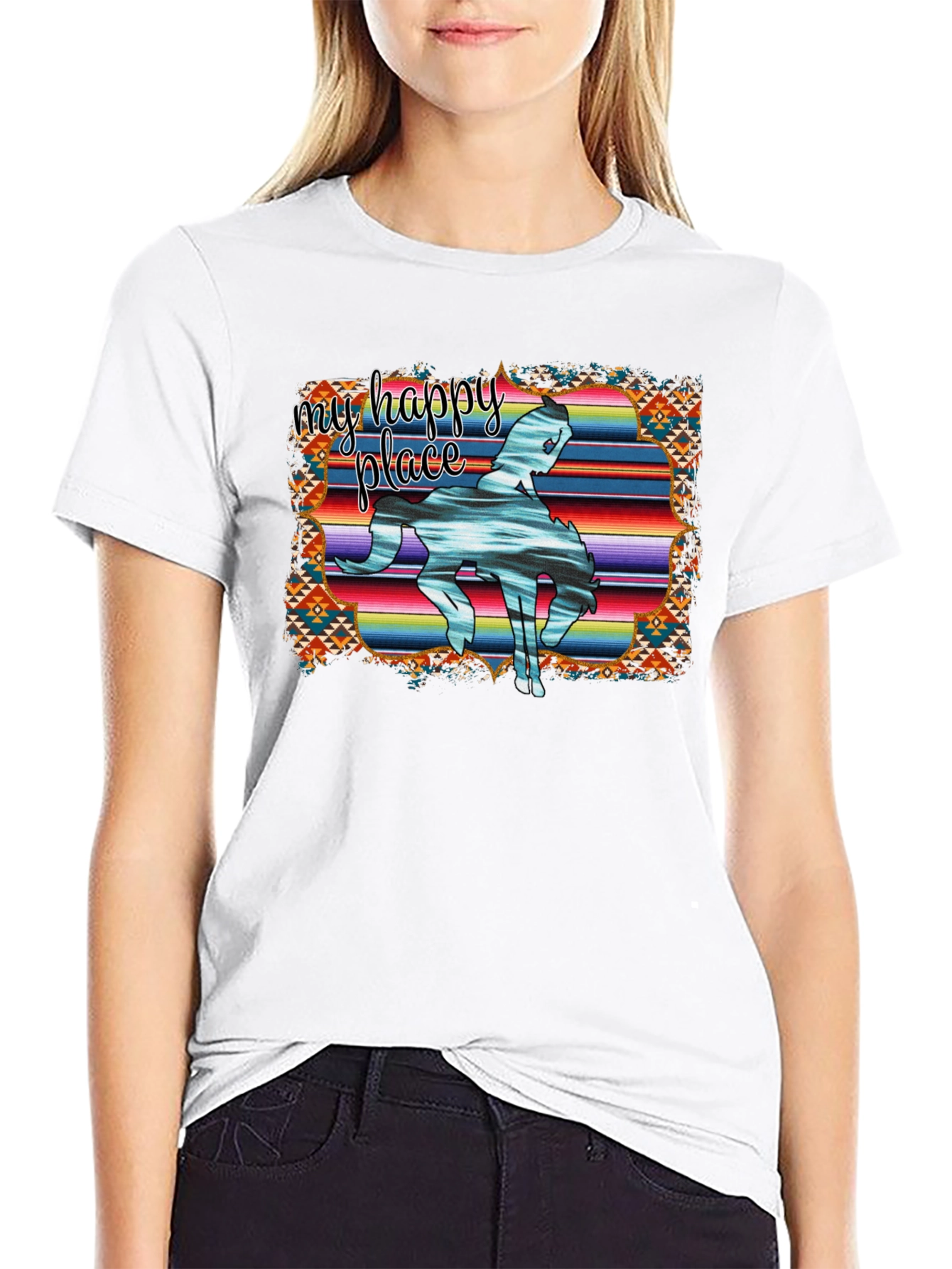 My Happy Place Western Graphic Tee