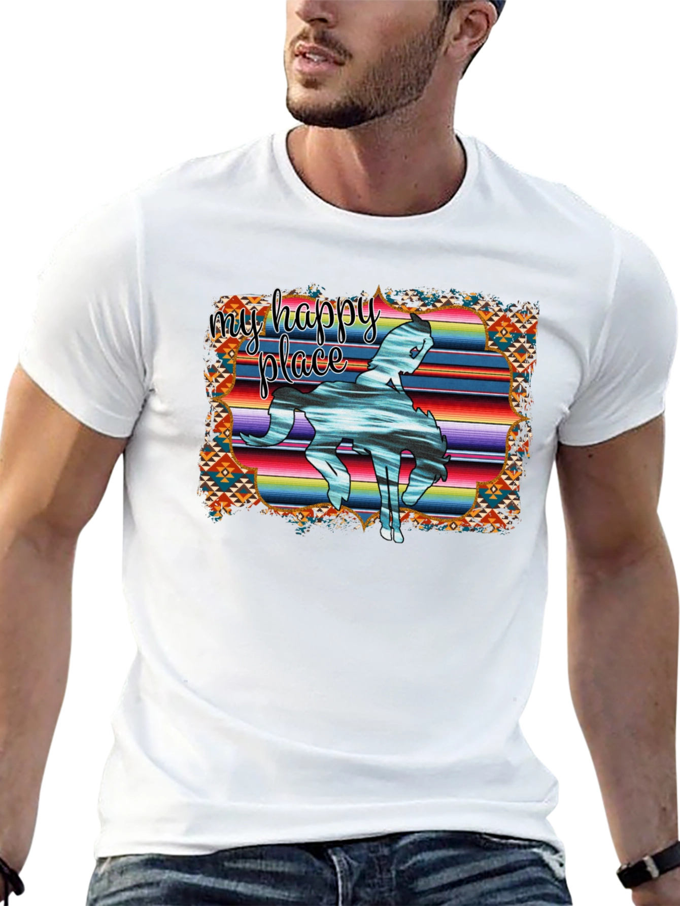 My Happy Place Western Graphic Tee