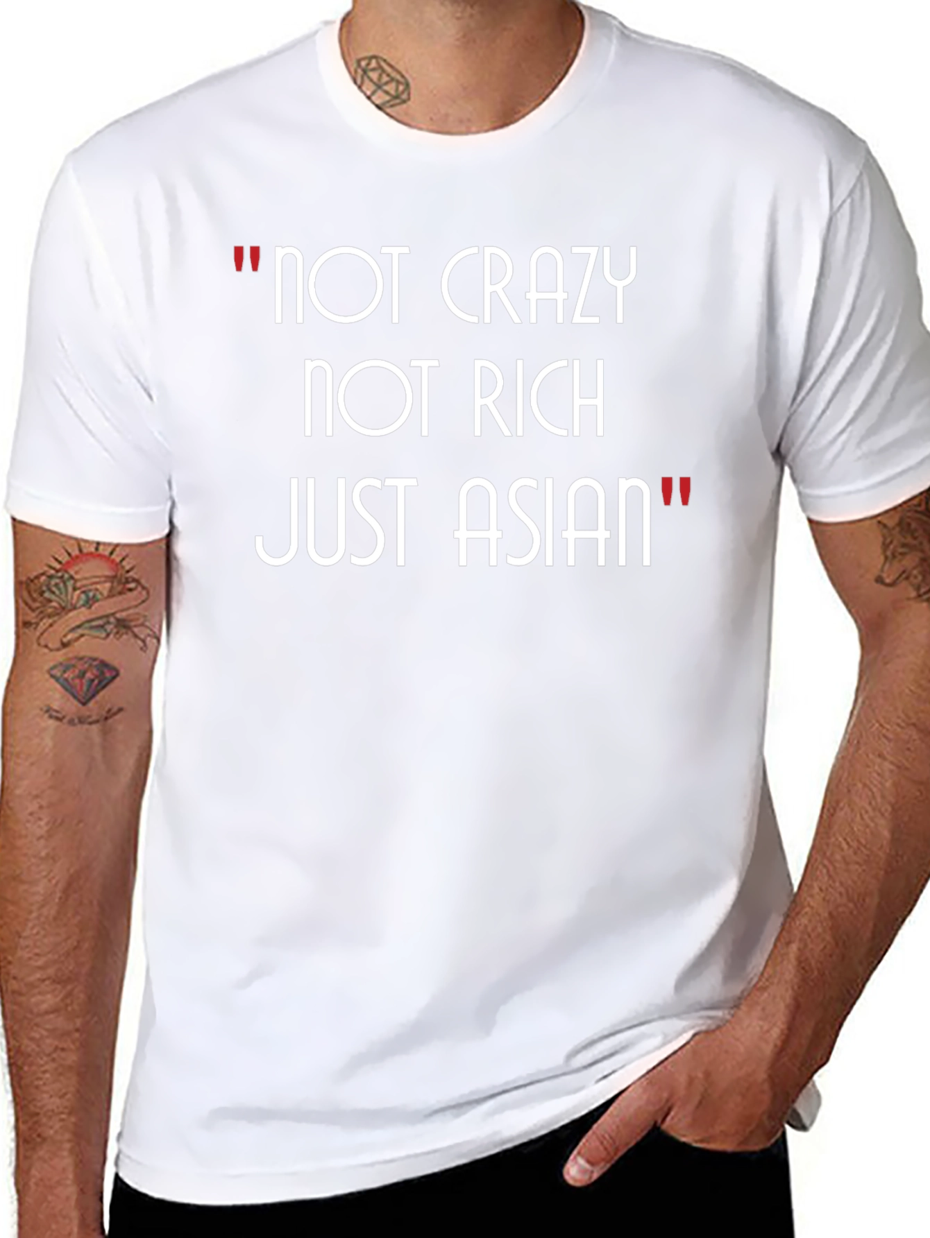 Not Crazy Not Rich Just Asian Graphic Tee