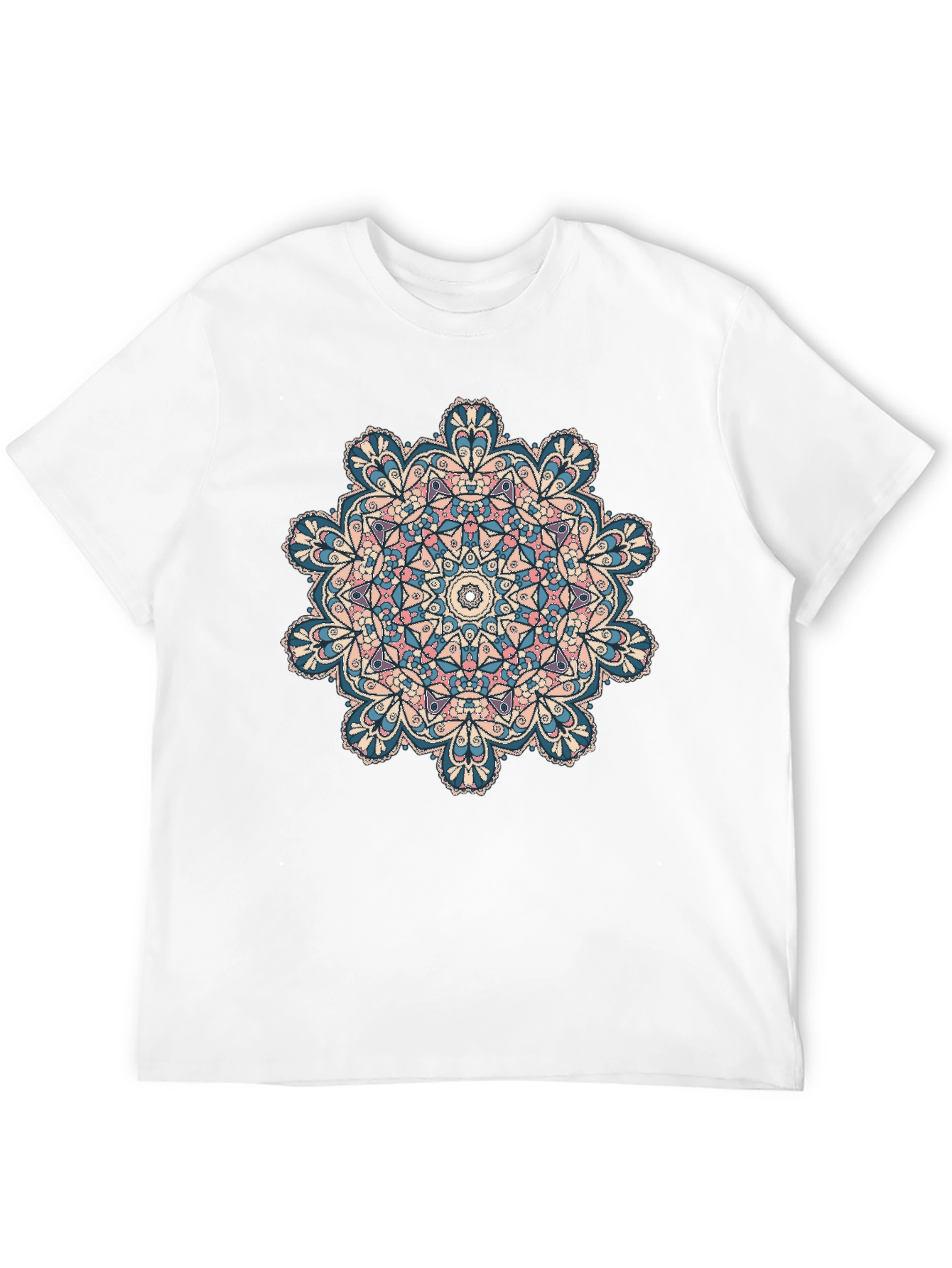 Mandala Print Crew Neck T-Shirt